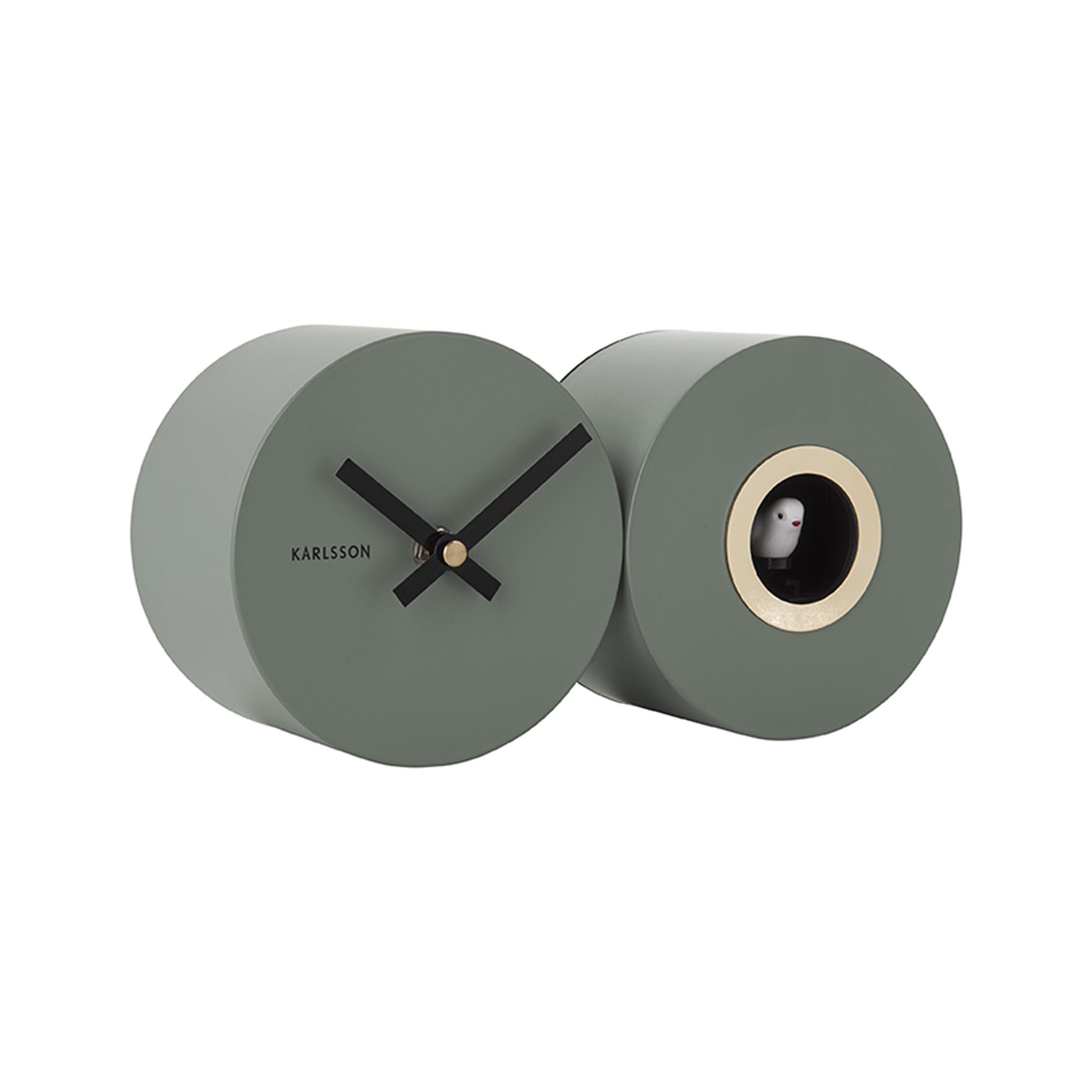 karlsson-duo-cuckoo-kuckucksuhr-dschungelgr-n-26-x-13-x-7-2-cm image 1