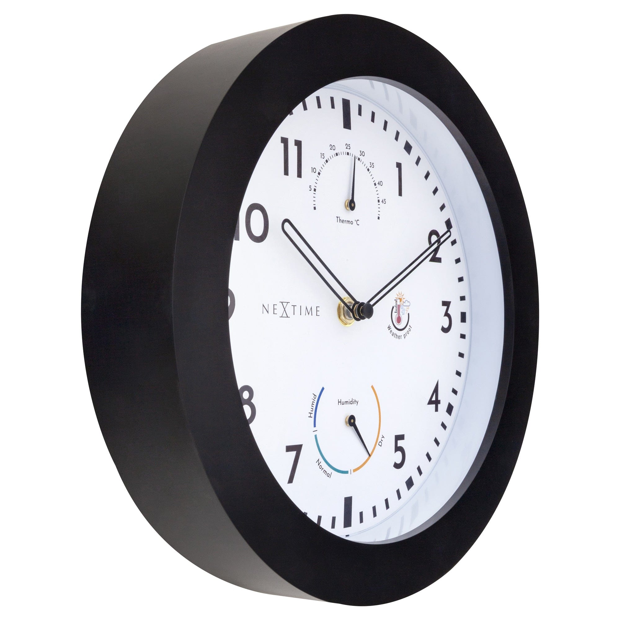 nextime-daisy-wetterstation-wanduhr-25-5-cm-wetterfest-schwarz image 2