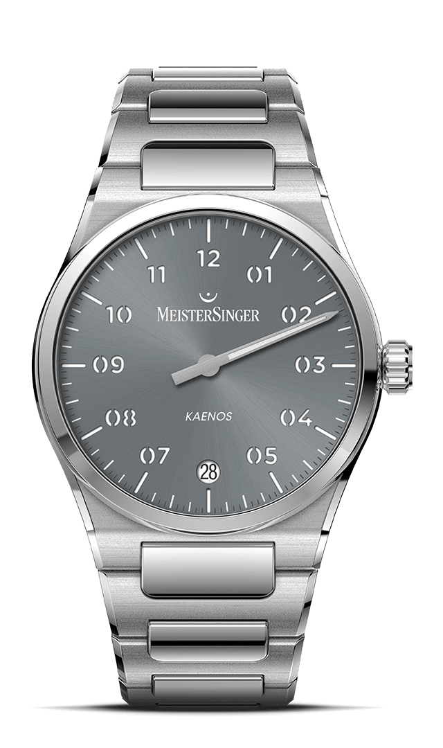 meistersinger-kaenos-sonnenschliff-grau-einzeiger-armbanduhr image 1