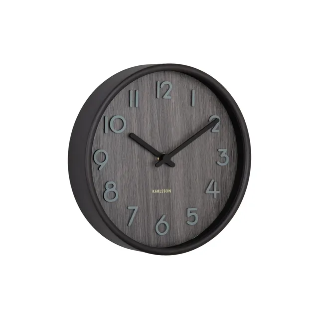 karlsson-pure-small-wanduhr-walnussholz-22-cm image 1