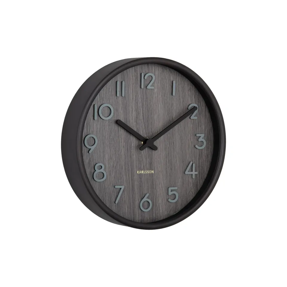 karlsson-pure-small-wanduhr-walnussholz-22-cm image 1