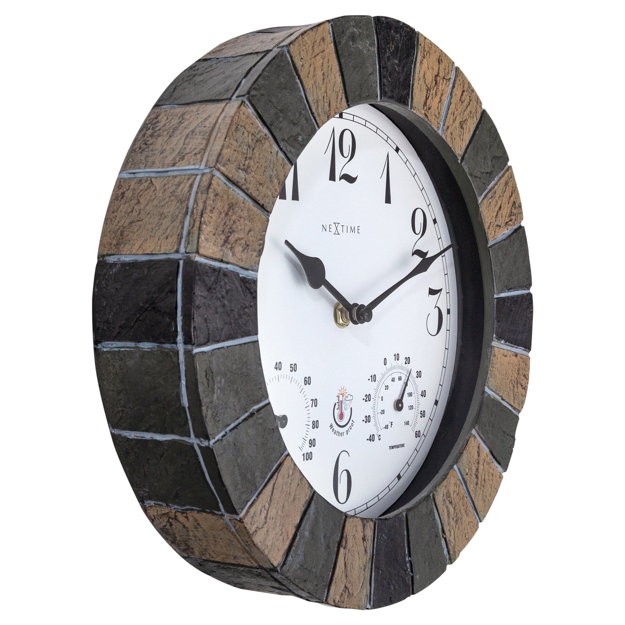 nextime-aster-garten-wanduhr-26-cm-polyresin-wetterfest image 2