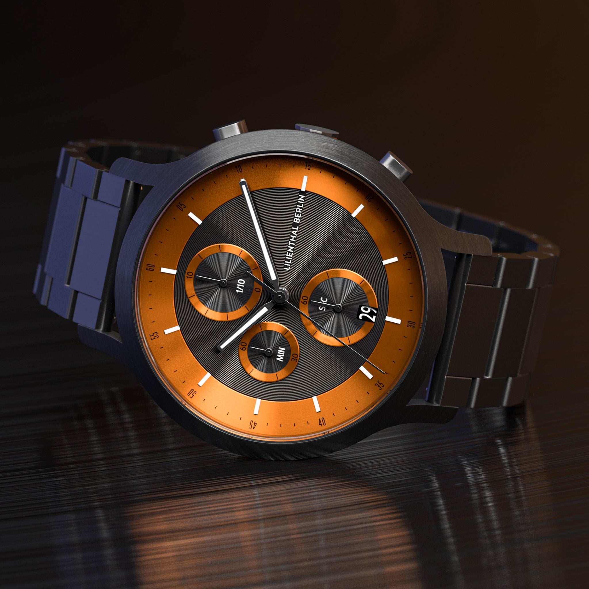 lilienthal-berlin-chronograph-lp-dark-silver-orange image 3