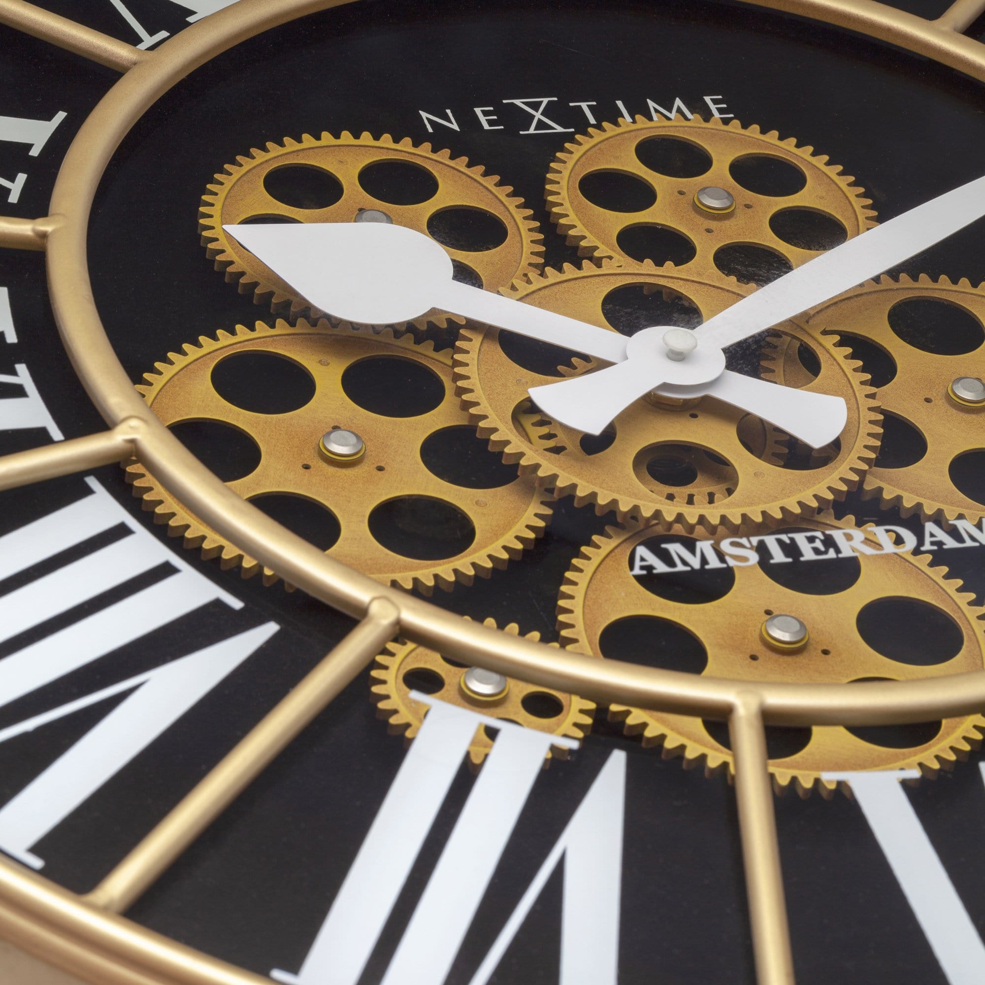 nextime-william-moving-gear-wanduhr-50-cm-gro-e-zahnrad-uhr-schwarz image 3