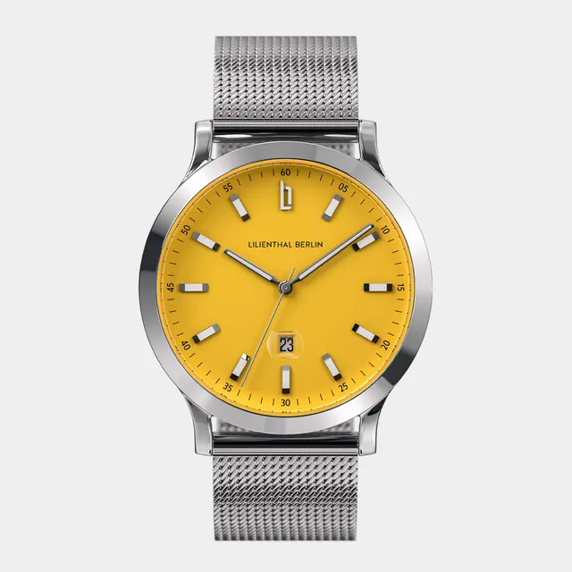 lilienthal-berlin-huxley-ii-canary-yellow-40-mm-edelstahl-mit-wechselarmband image 1