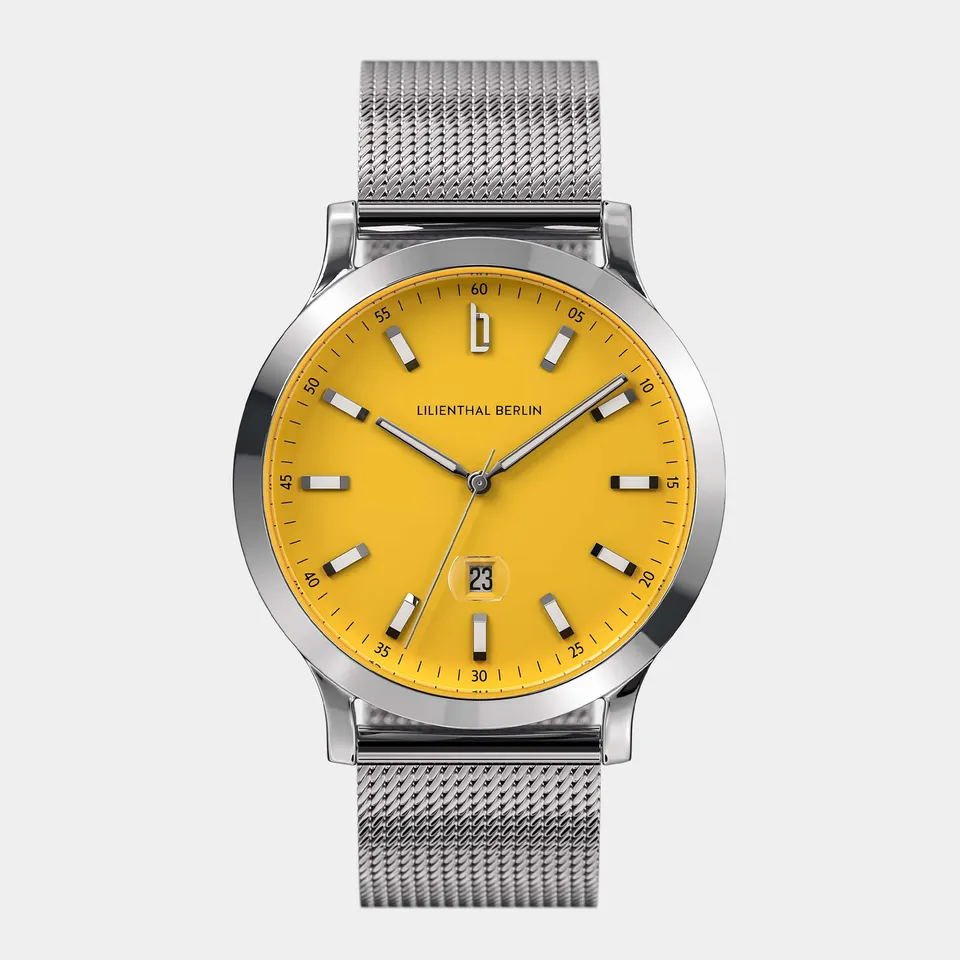 lilienthal-berlin-huxley-ii-canary-yellow-40-mm-edelstahl-mit-wechselarmband image 1