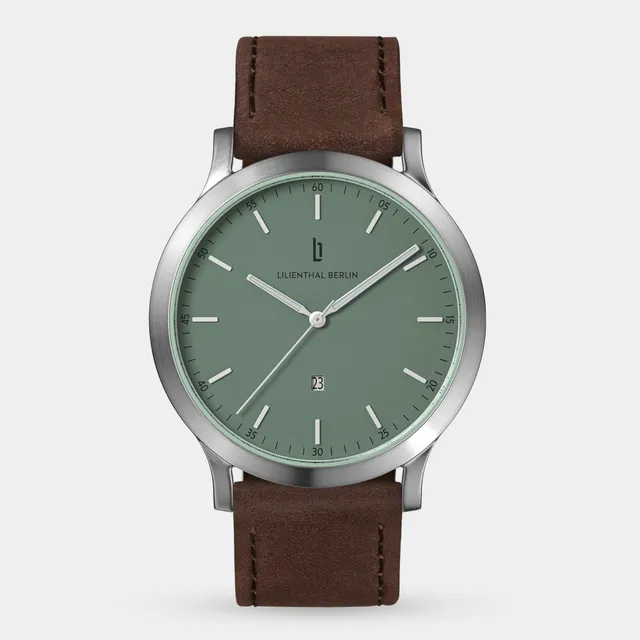 lilienthal-berlin-huxley-armbanduhr-silver-sage-green-40-mm image 1