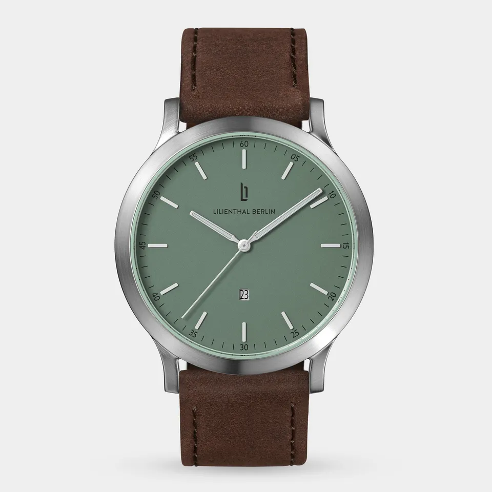lilienthal-berlin-huxley-armbanduhr-silver-sage-green-40-mm image 1