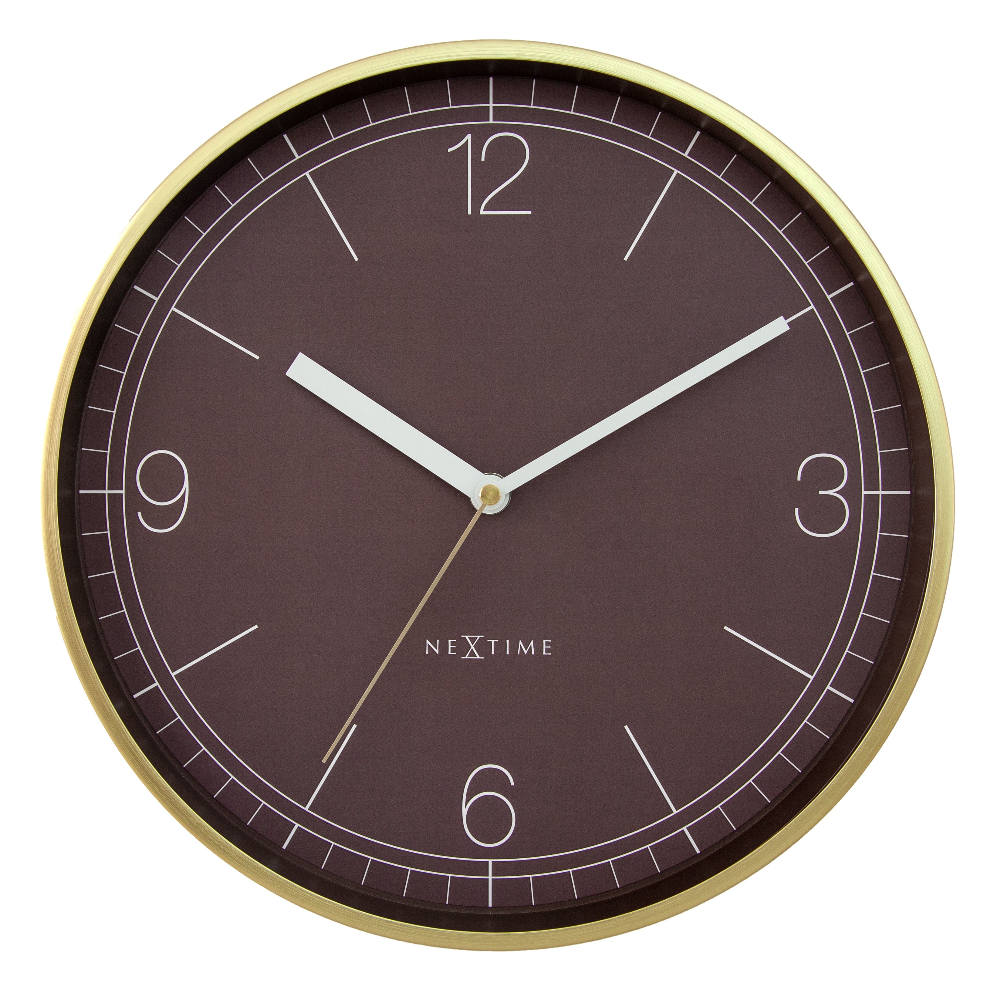 nextime-nova-wanduhr-30-cm-aluminium-gold-lautlos image 6