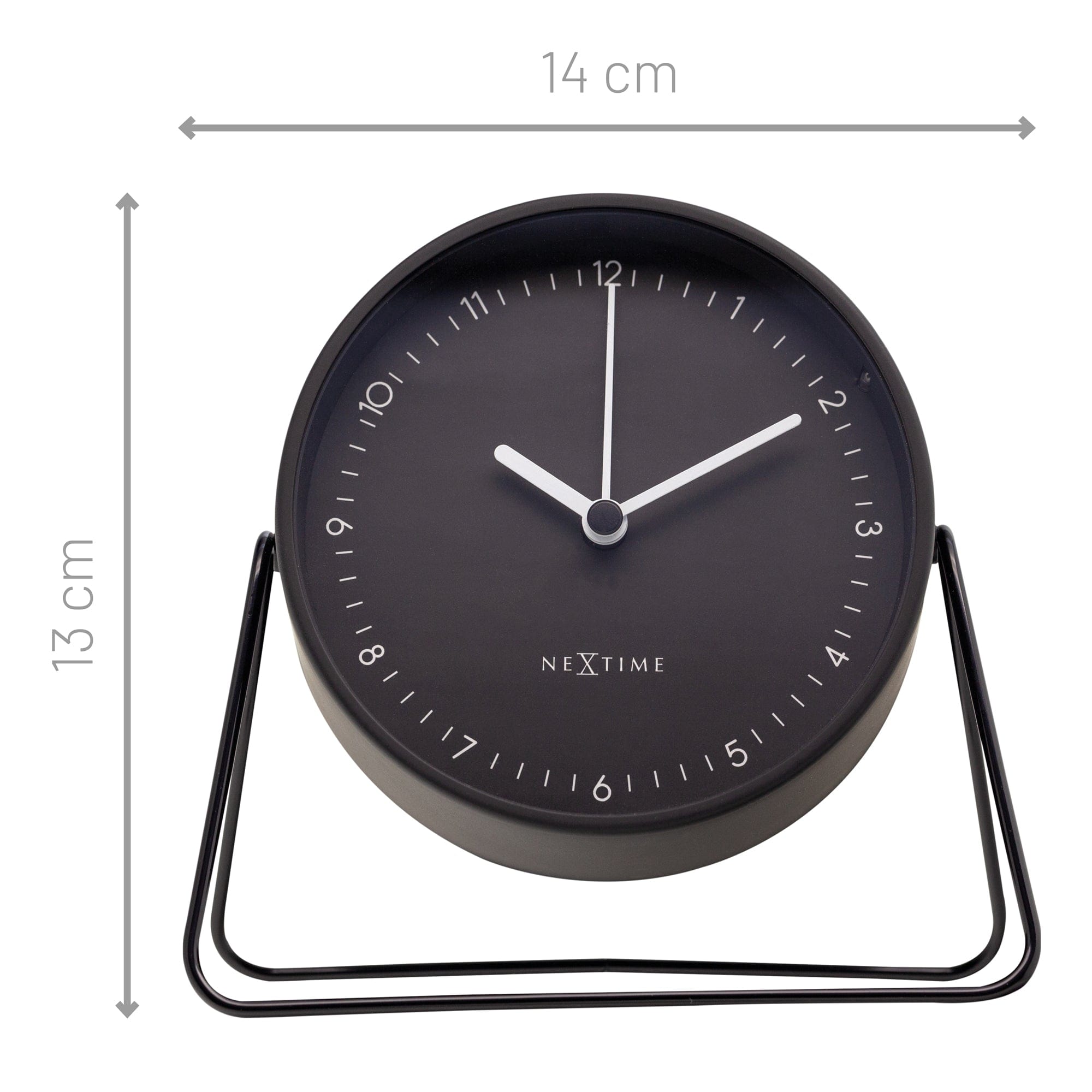 nextime-berlin-table-tischwecker-14x13x7-cm-lautlos-metall-schwarz-grau image 4