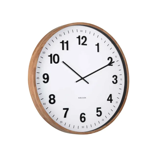 karlsson-wanduhr-esencia-classic-xl-dunkles-holz-60-cm-xxl-wanduhr image 1