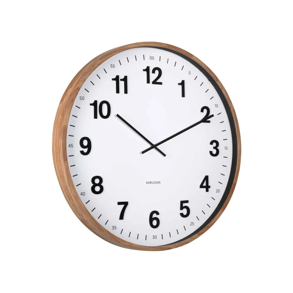karlsson-wanduhr-esencia-classic-xl-dunkles-holz-60-cm-xxl-wanduhr image 1