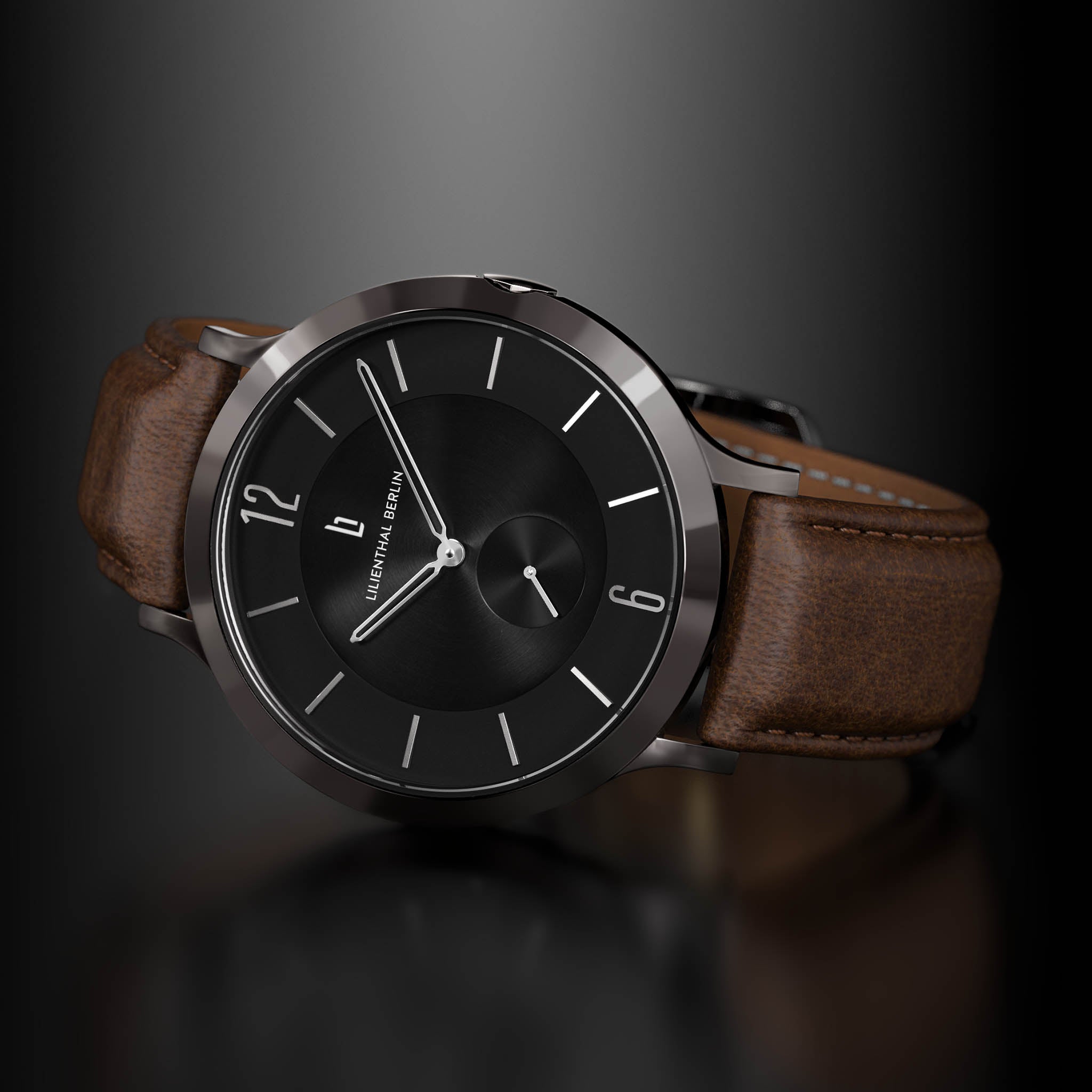 lilienthal-berlin-the-classic-dark-silver-black-armbanduhr image 3