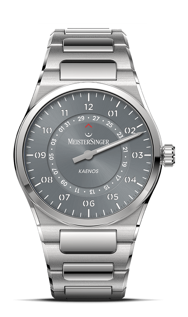 meistersinger-kaenos-open-date-armbanduhr-sonnenschliff-grau image 1