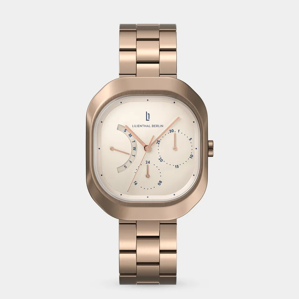 lilienthal-berlin-multimatica-bronze-almond-rechteckuhr-mit-day-date image 1