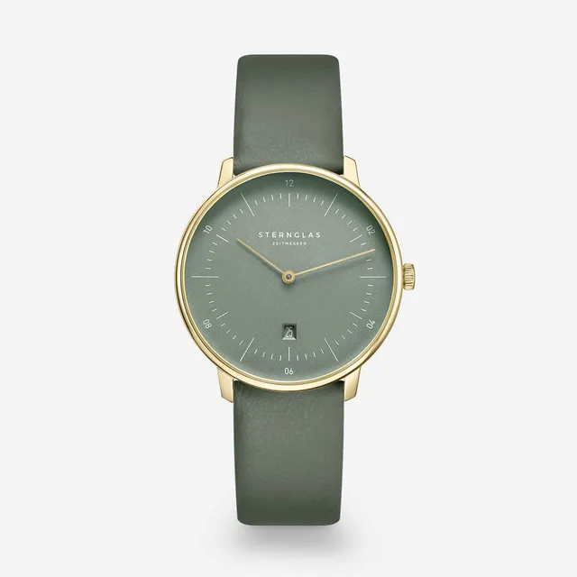 sternglas-naos-xs-edition-flora-damenuhr-33-mm-salbeigr-n-champagner-gold image 1