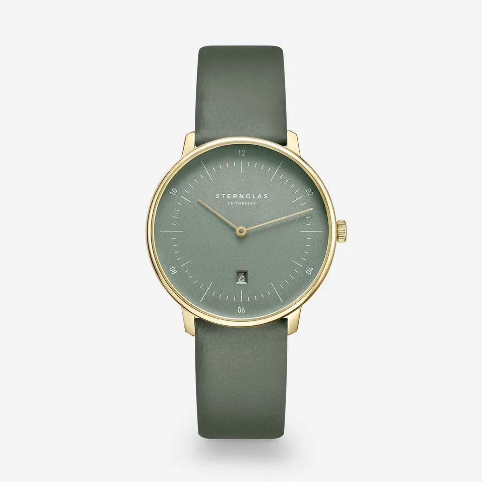 sternglas-naos-xs-edition-flora-damenuhr-33-mm-salbeigr-n-champagner-gold image 1