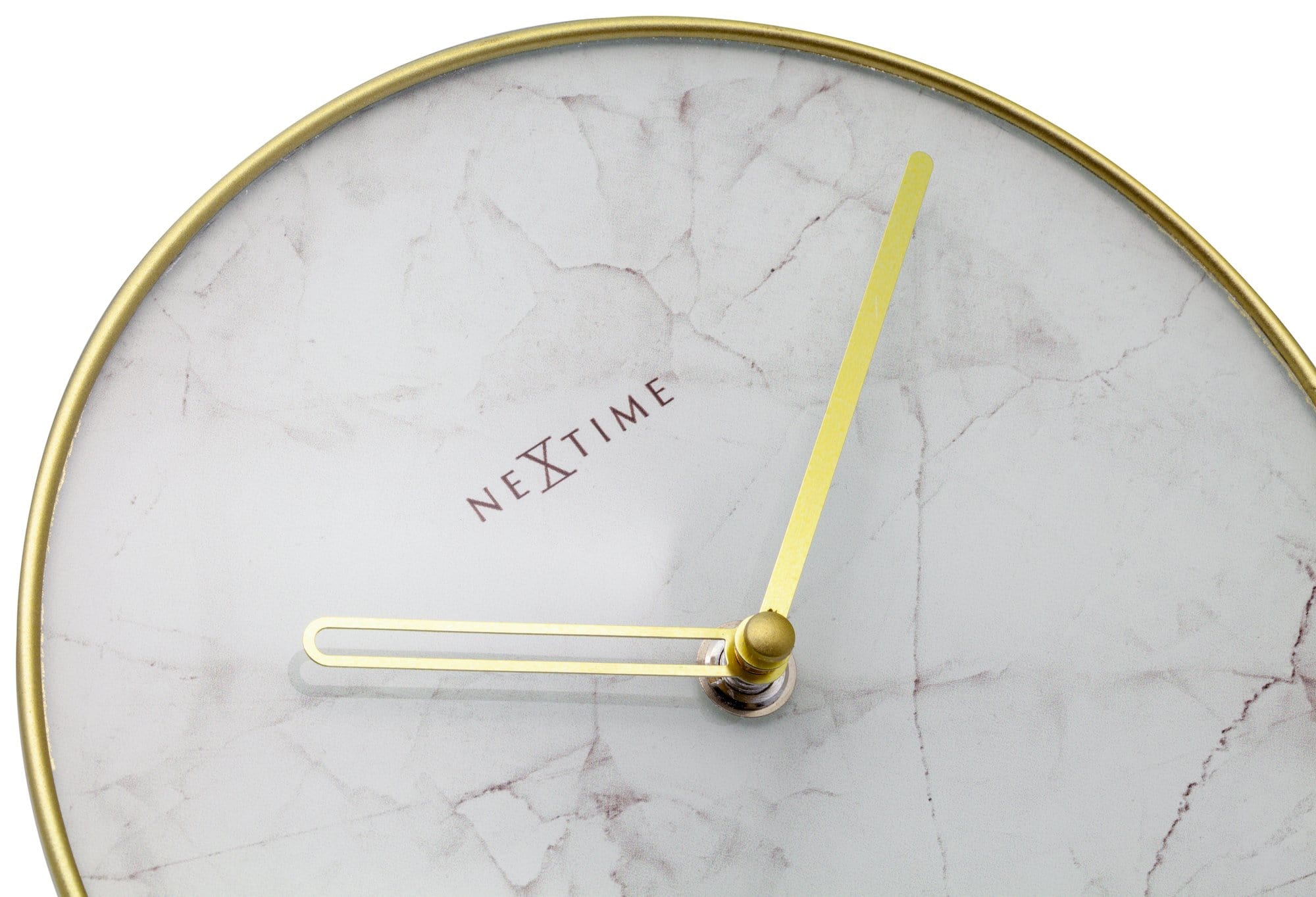 nextime-marble-tischuhr-wanduhr-glas-20-cm-marmor-gold-lautlos image 4