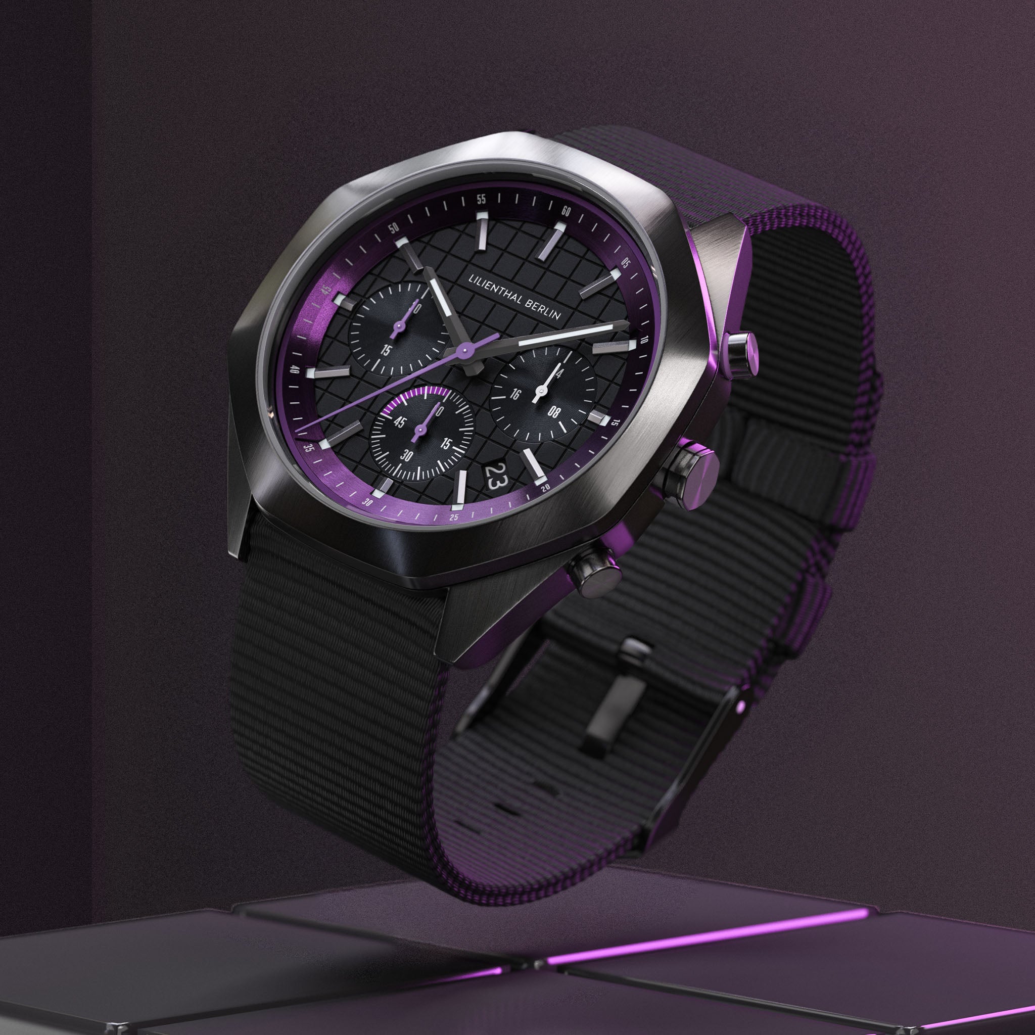 lilienthal-berlin-octachrono-dark-silver-purple-chronograph-40-mm-2 image 3