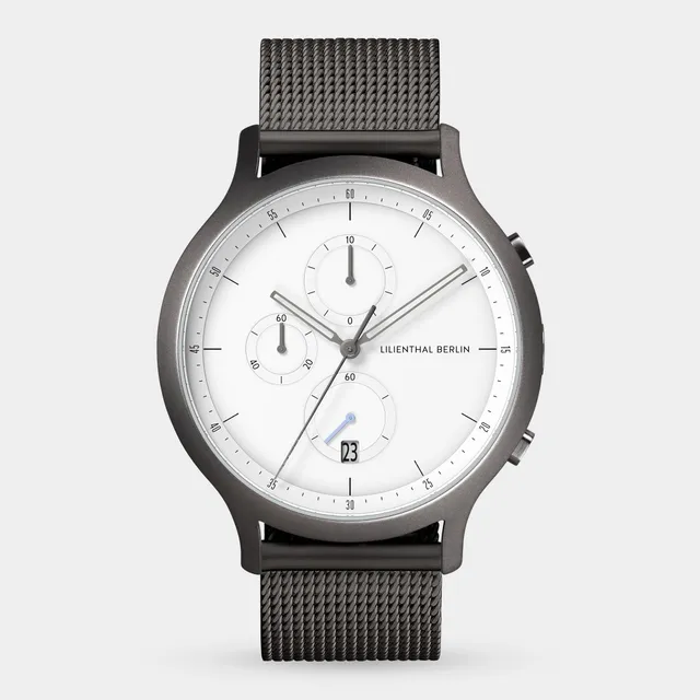 lilienthal-berlin-chronograph-dunkel-silber-wei image 1