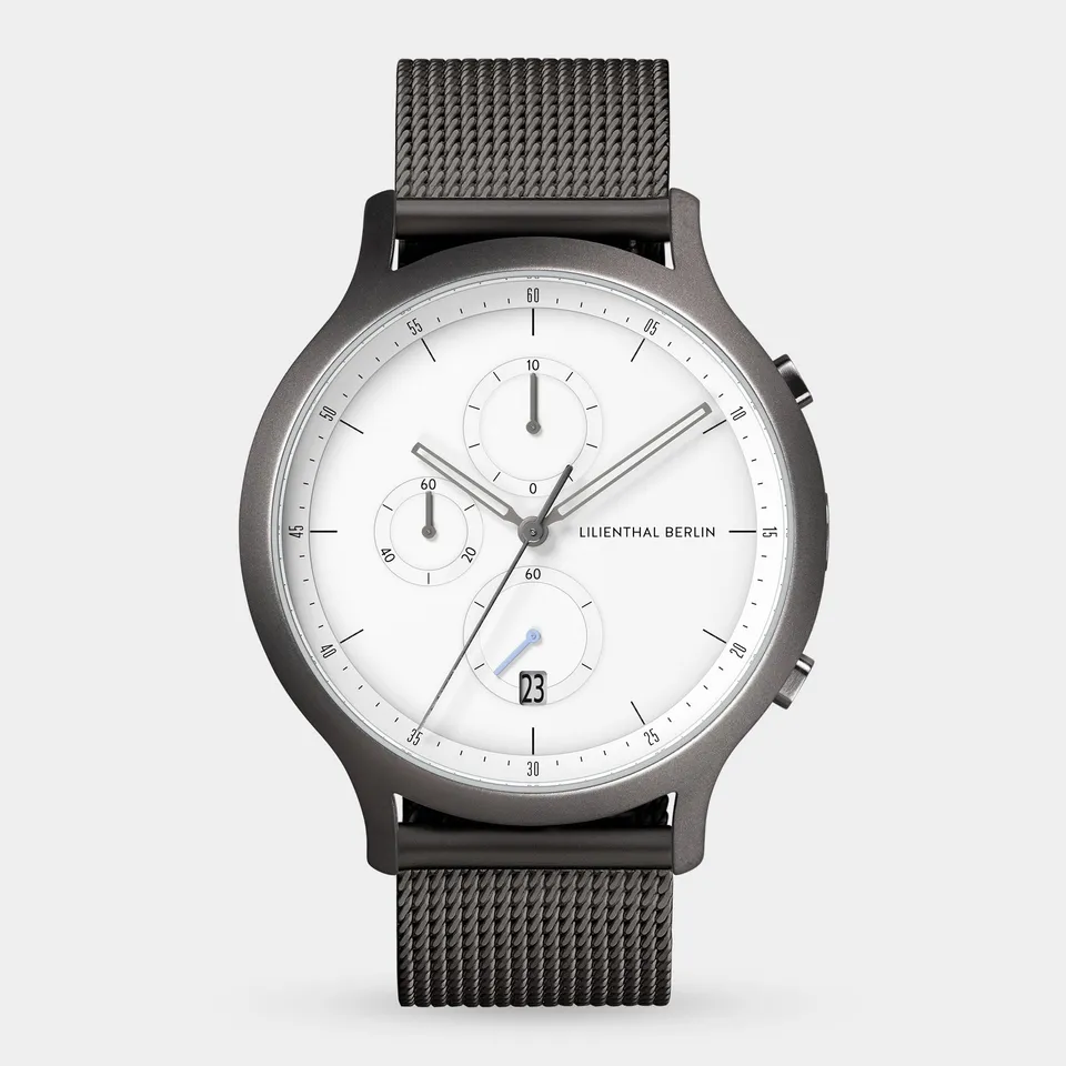 lilienthal-berlin-chronograph-dunkel-silber-wei image 1
