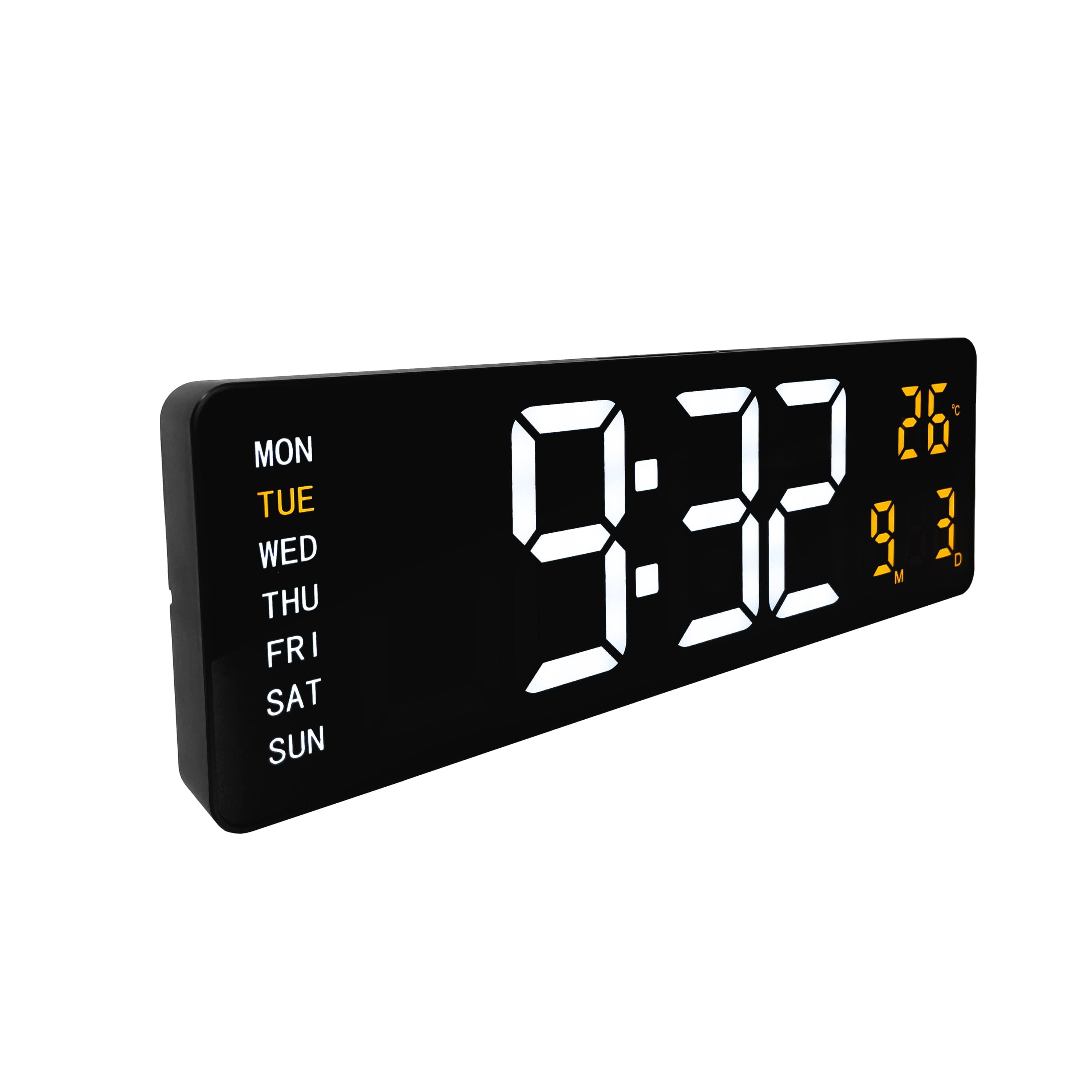 nextime-super-digi-digital-wanduhr-wecker-38-8-cm-schwarz-abs image 2