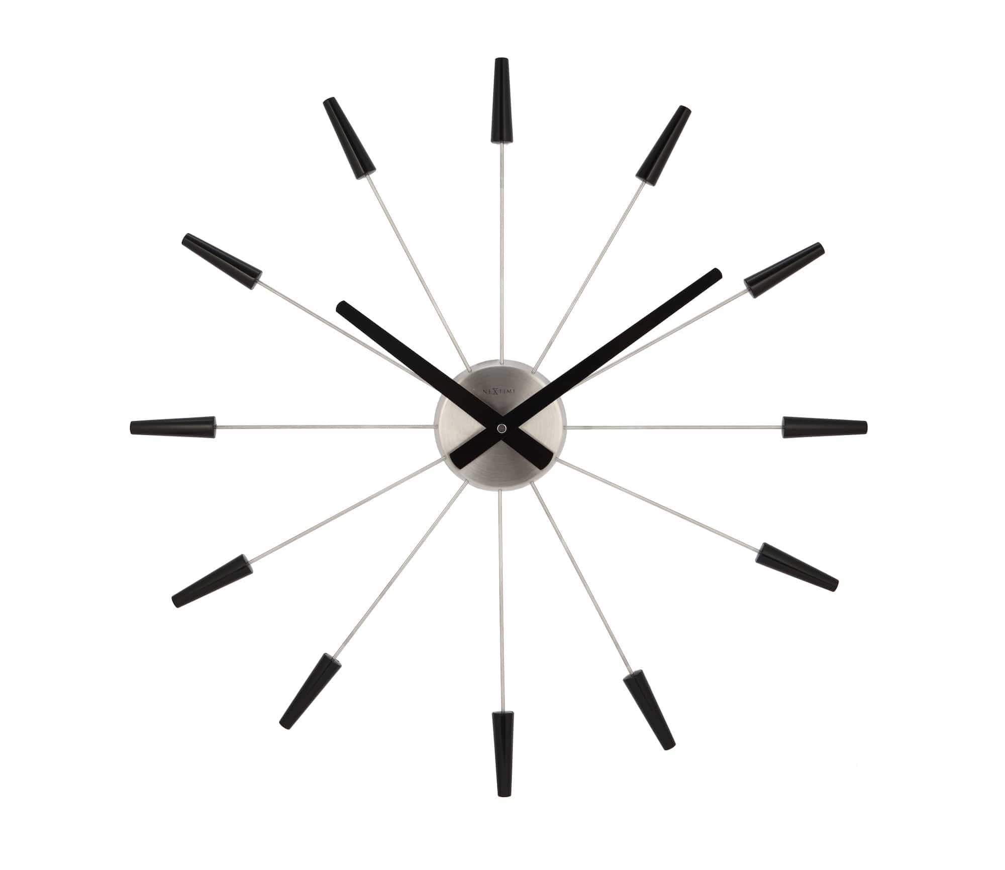nextime-plug-inn-wanduhr-58cm-silent-vintage-edelstahl image 4
