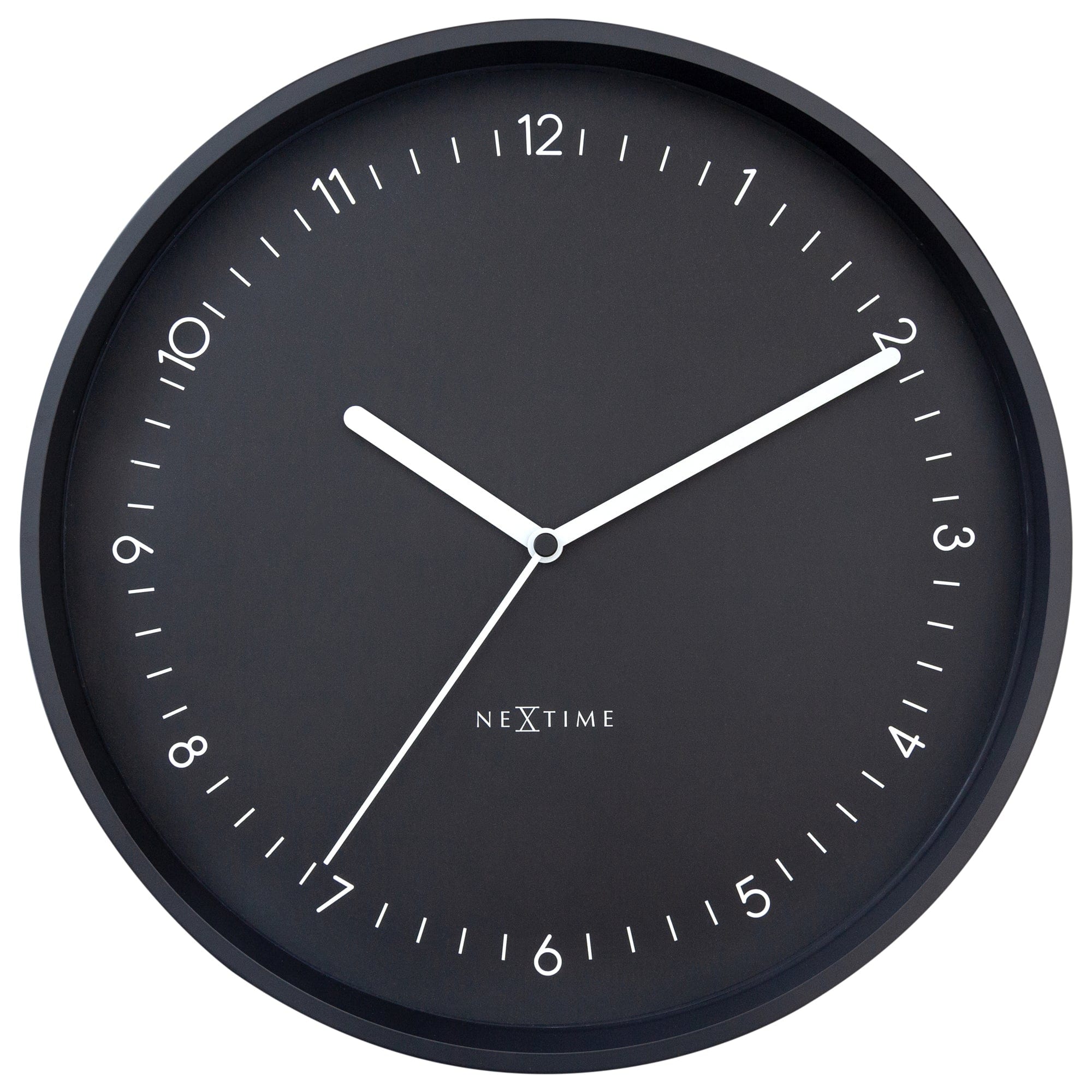 nextime-berlin-wanduhr-30cm-lautlos-aluminium-schwarz-gelb-design-jette-scheib image 1