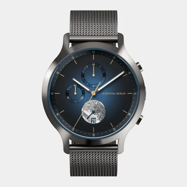 lilienthal-berlin-chronograph-meteorite-midnight-gold-armbanduhr image 1