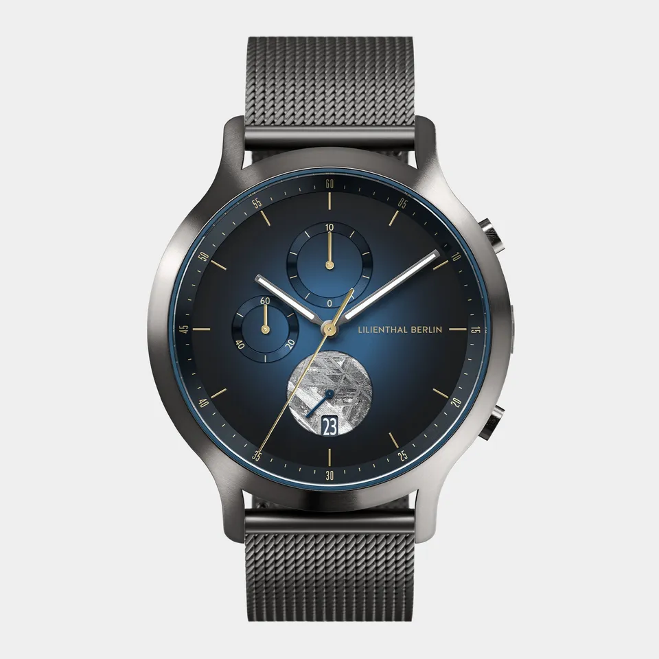 lilienthal-berlin-chronograph-meteorite-midnight-gold-armbanduhr image 1