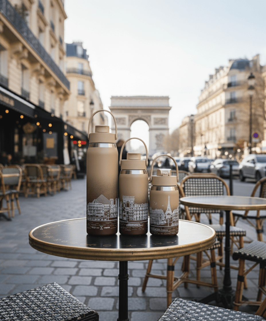 nextime-skyline-bottle-paris-thermoflasche-355-473-710-ml-braun image 6
