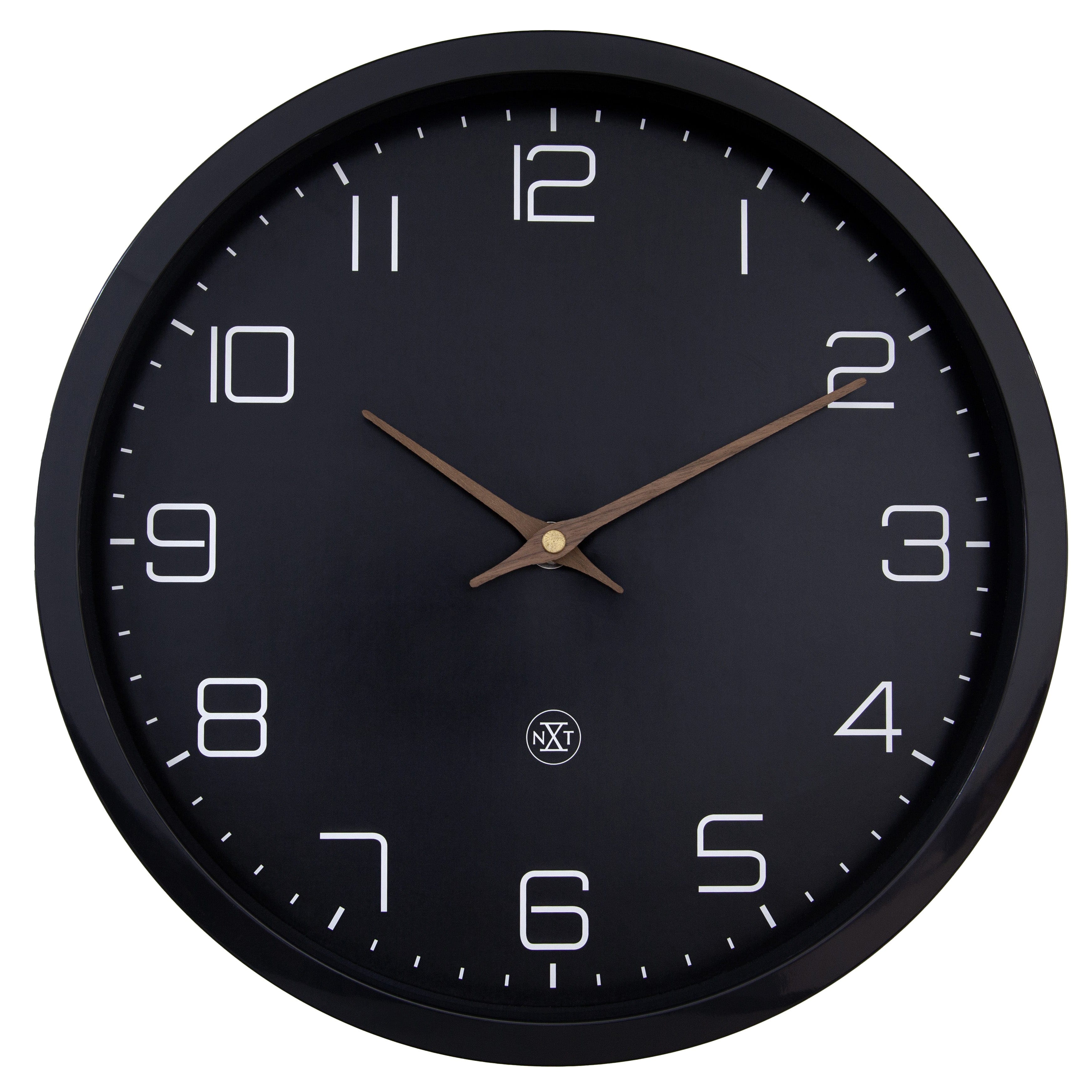 nextime-eco-wanduhr-30-cm-analog-lautlos-beige-aus-papier-bio-kunststoff image 1