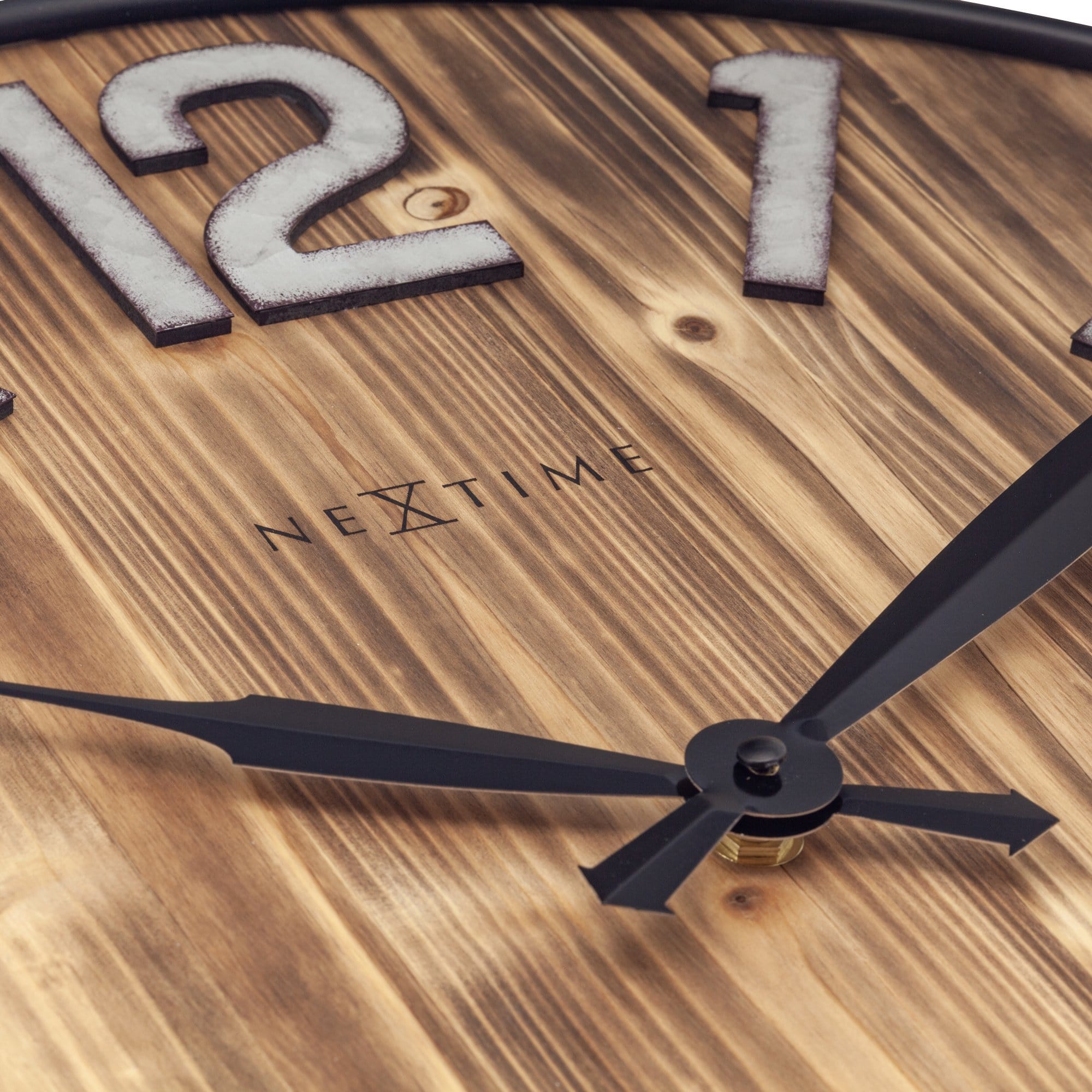 nextime-aberdeen-wanduhr-50-cm-holz-metall-braun image 4