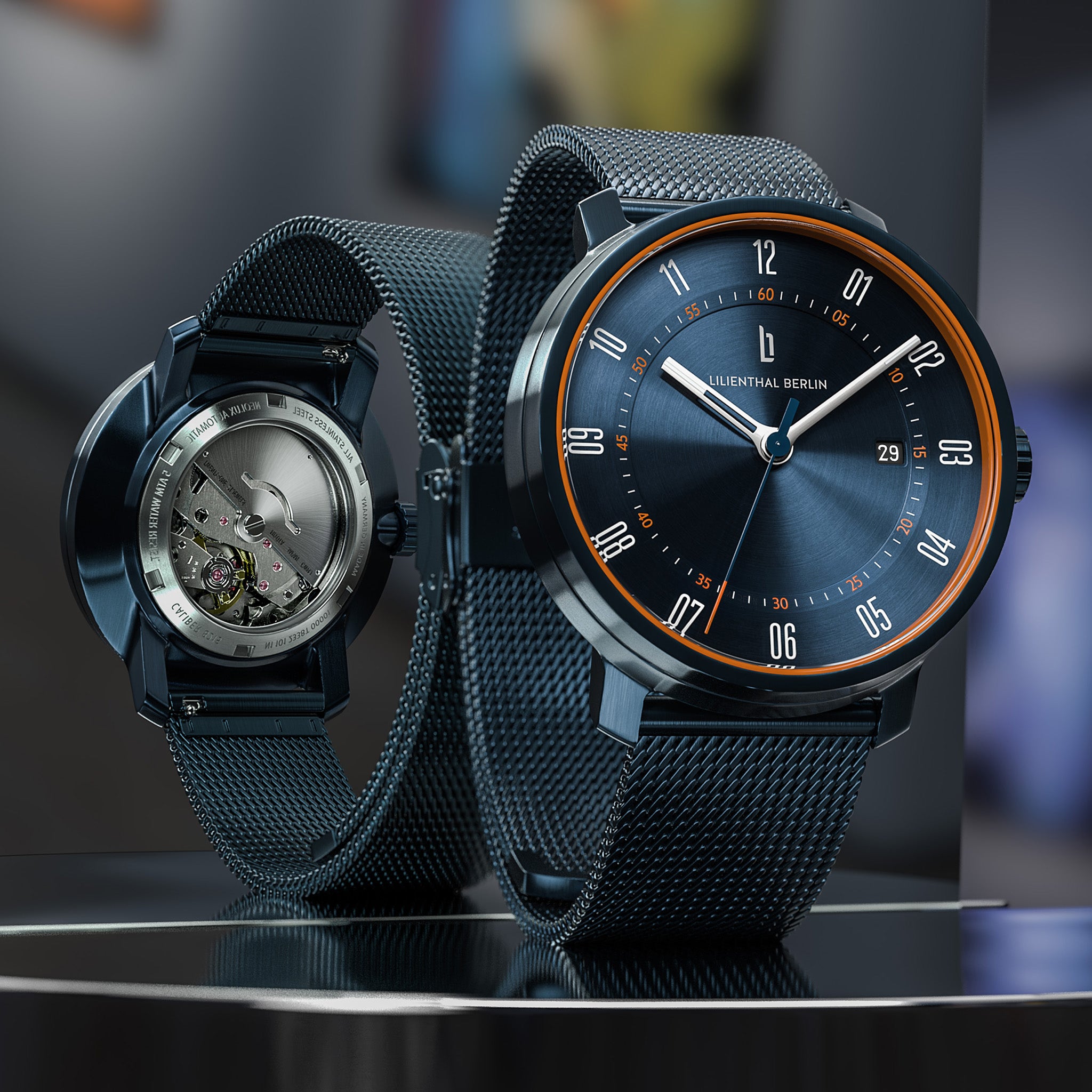 lilienthal-berlin-neolux-blue-orange-42-mm-automatikuhr-mit-miyota-8215 image 3