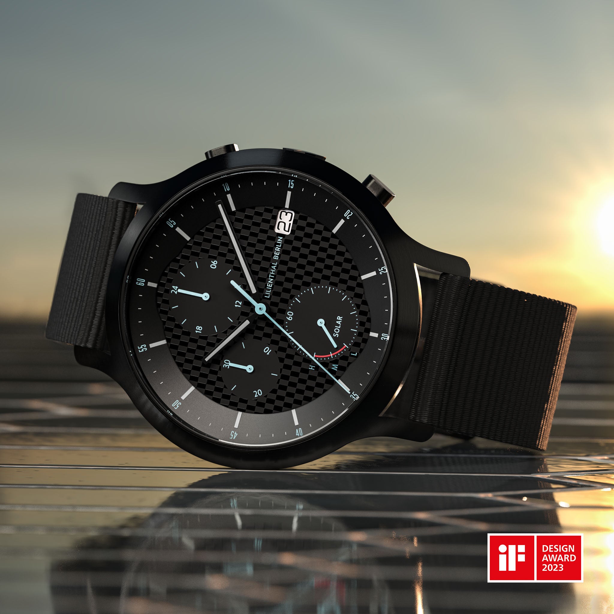 lilienthal-berlin-chronograph-solar-edition-i-herrenuhr-mit-wechselarmband image 3