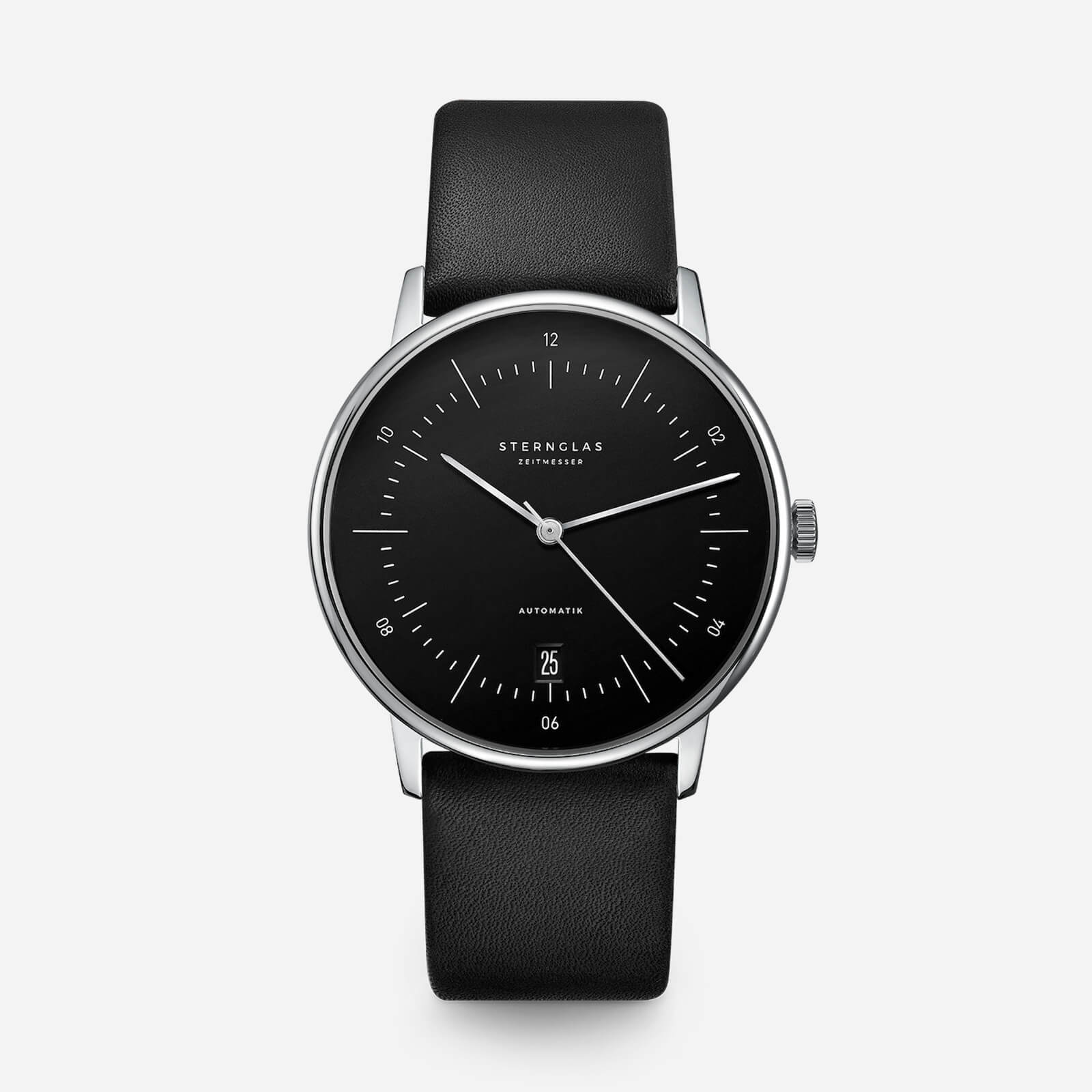 sternglas-naos-automatik-unisex-armbanduhr-38-mm-schwarz-leder image 1