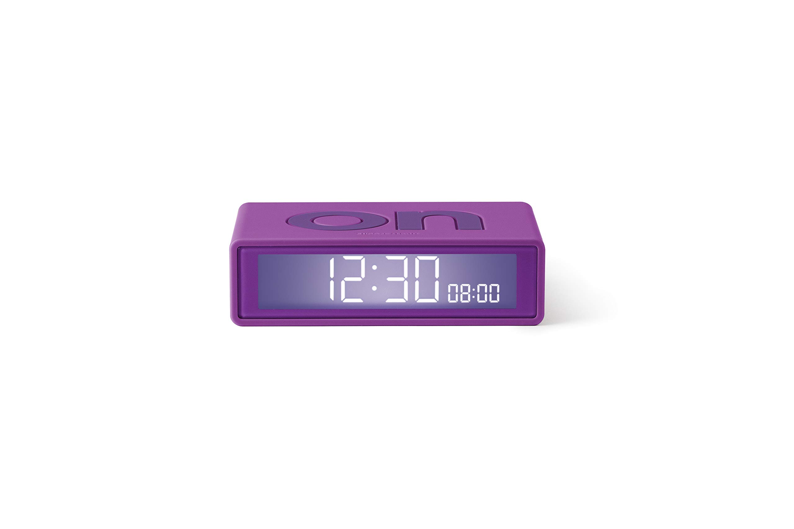 lexon-flip-travel-mini-wecker-violett-wendbar image 1