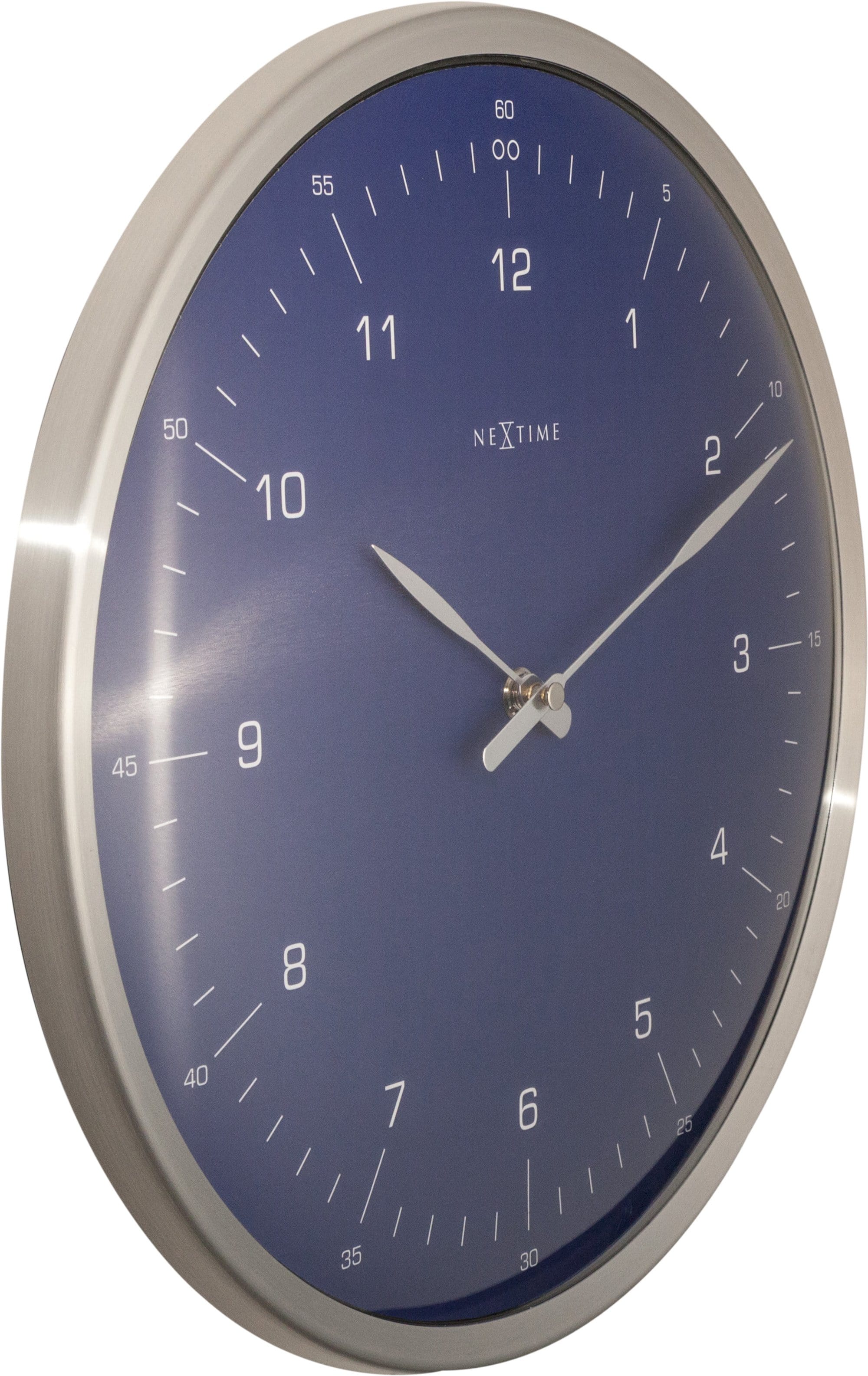 nextime-60-minutes-wanduhr-33-cm-metall-gew-lbtes-glas-blau-wei-schwarz image 2