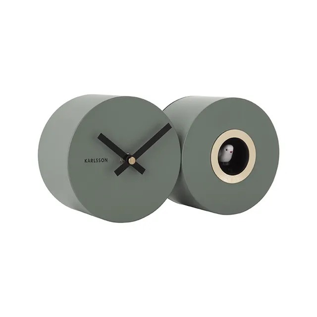 karlsson-duo-cuckoo-kuckucksuhr-dschungelgr-n-26-x-13-x-7-2-cm image 1