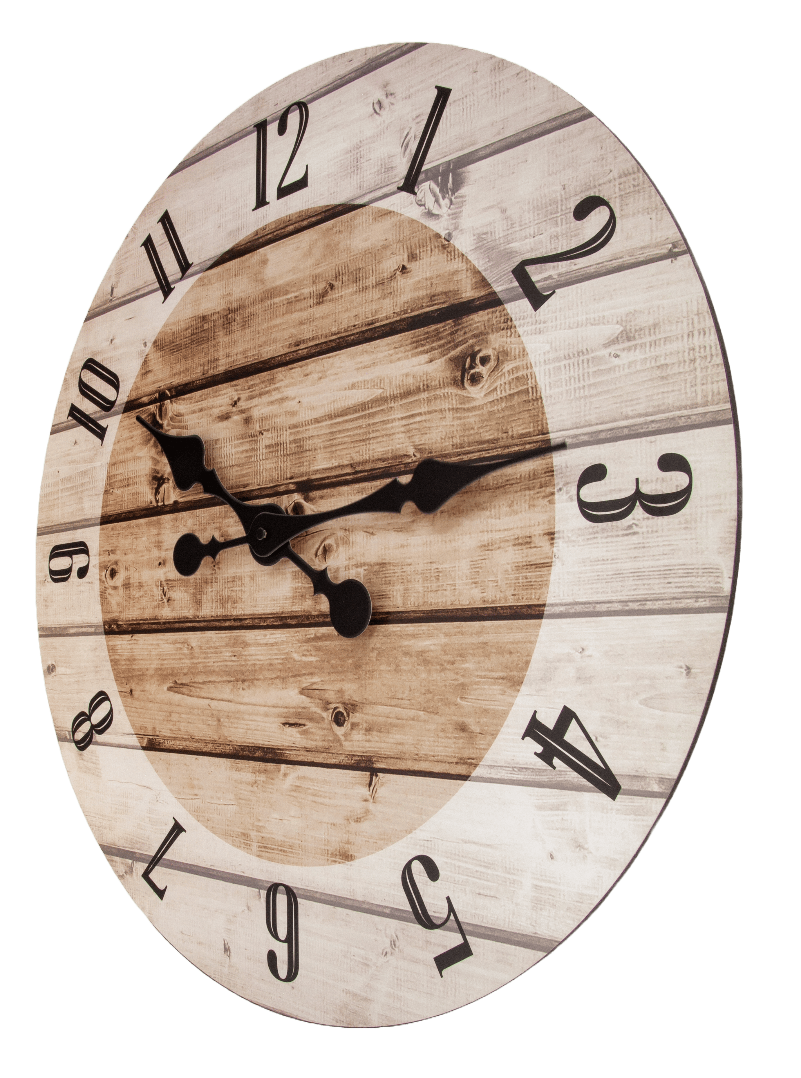 nextime-nadir-wanduhr-55cm-analog-holz-braun-mdf image 3