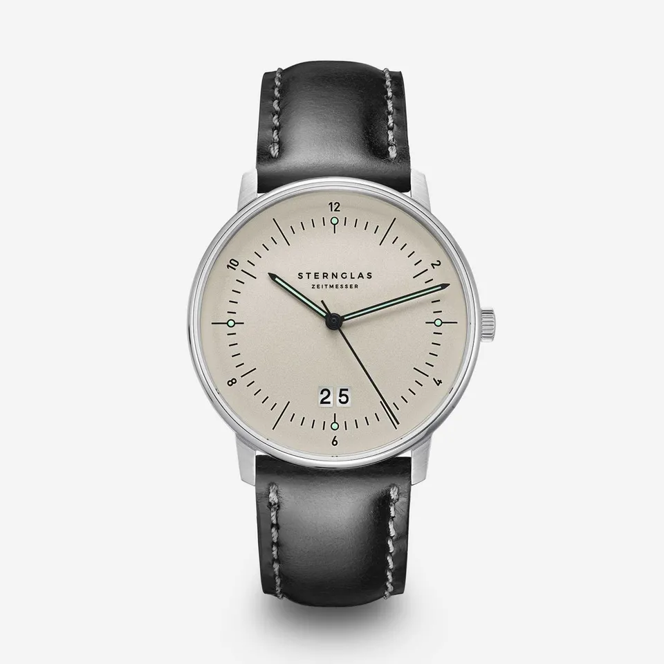 sternglas-naos-gro-datum-herrenuhr-38-mm-alabaster-leder-silber image 1