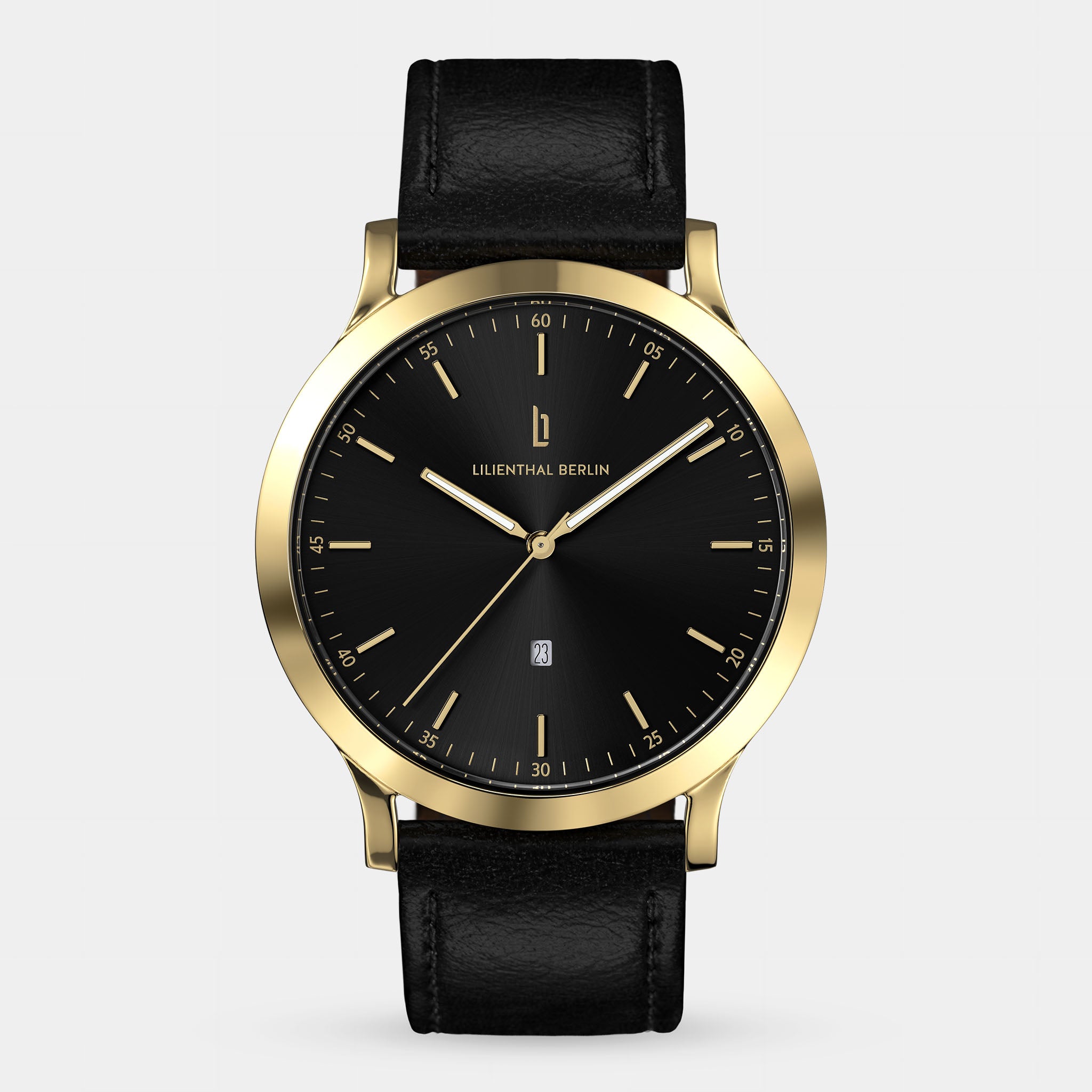 lilienthal-berlin-huxley-gold-black-40-mm-superluminova-wechselarmband image 1