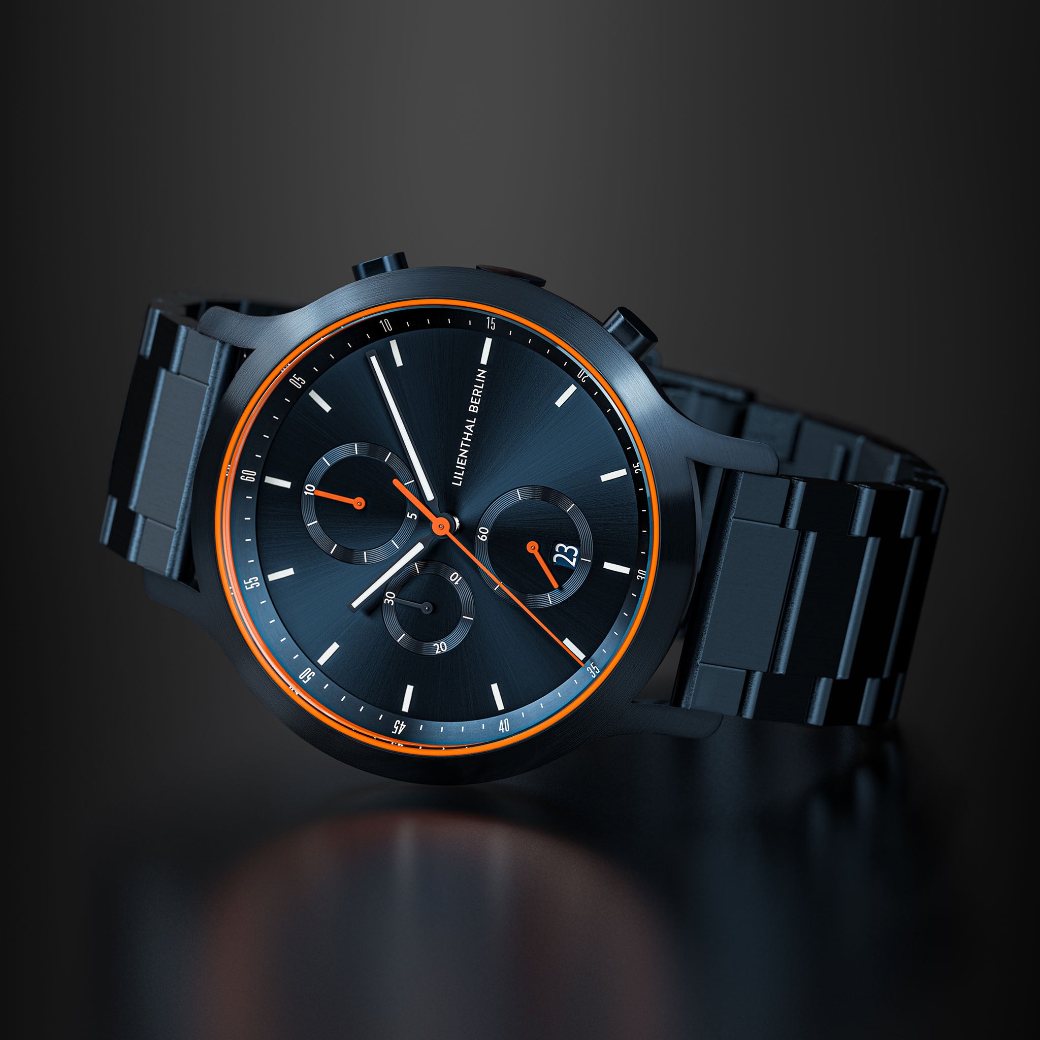 lilienthal-berlin-chronograph-blue-orange-midnight-blue image 3