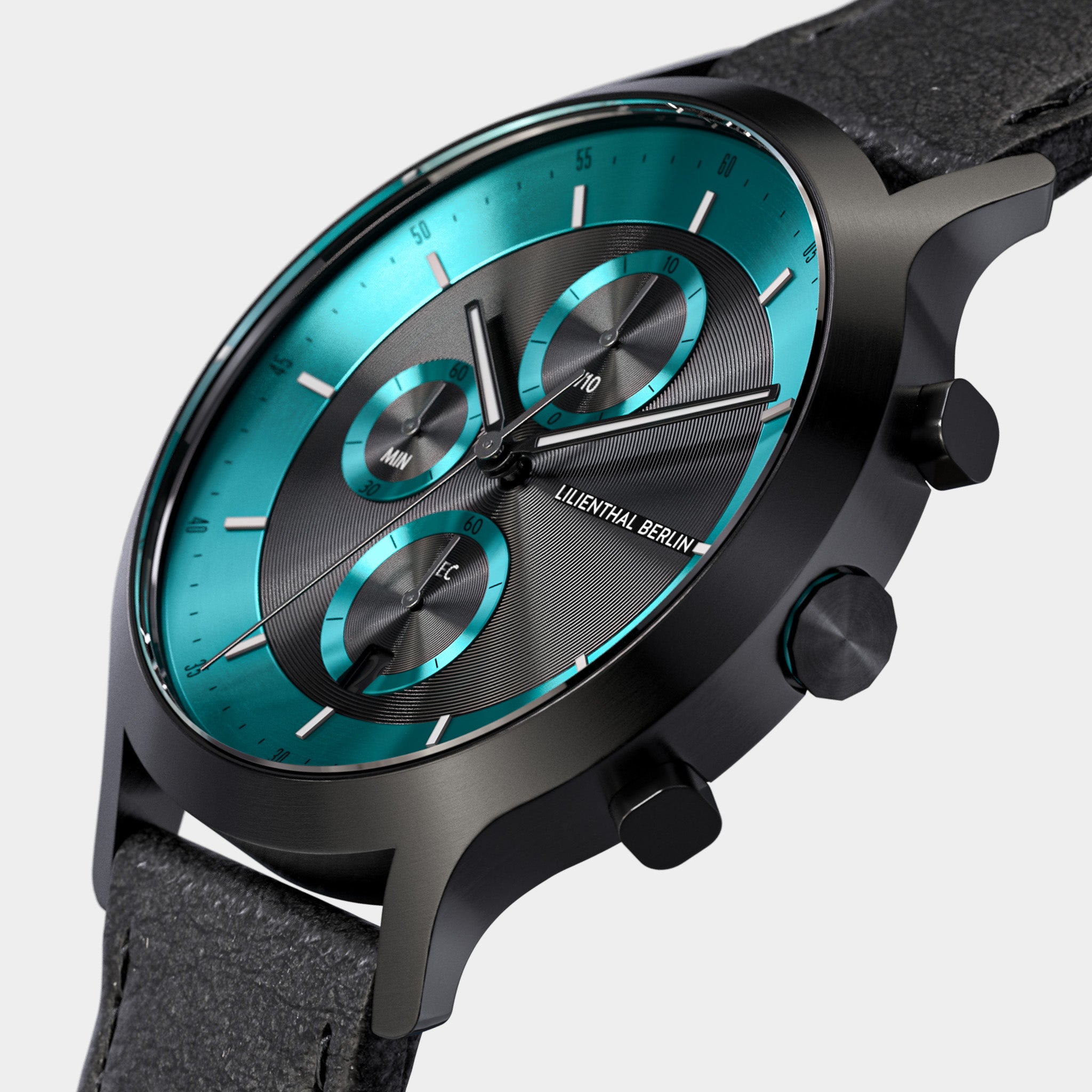 lilienthal-berlin-chronograph-lp-black-cyan-armbanduhr image 2
