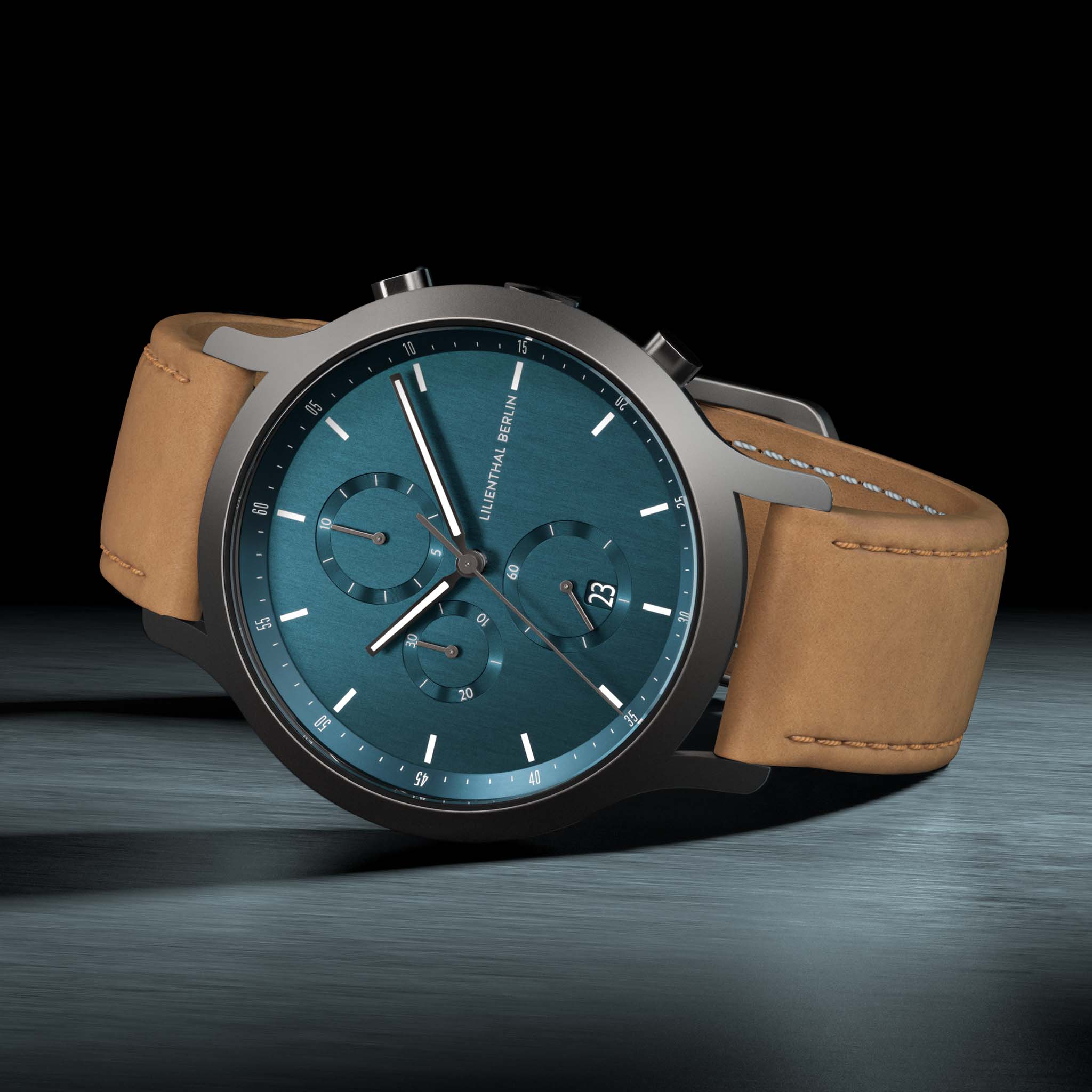 lilienthal-berlin-chronograph-myth-herrenuhr-petrol image 3