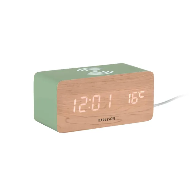 karlsson-block-wecker-dschungelgr-n-led-display-7-4-x-15-x-7-1-cm image 1