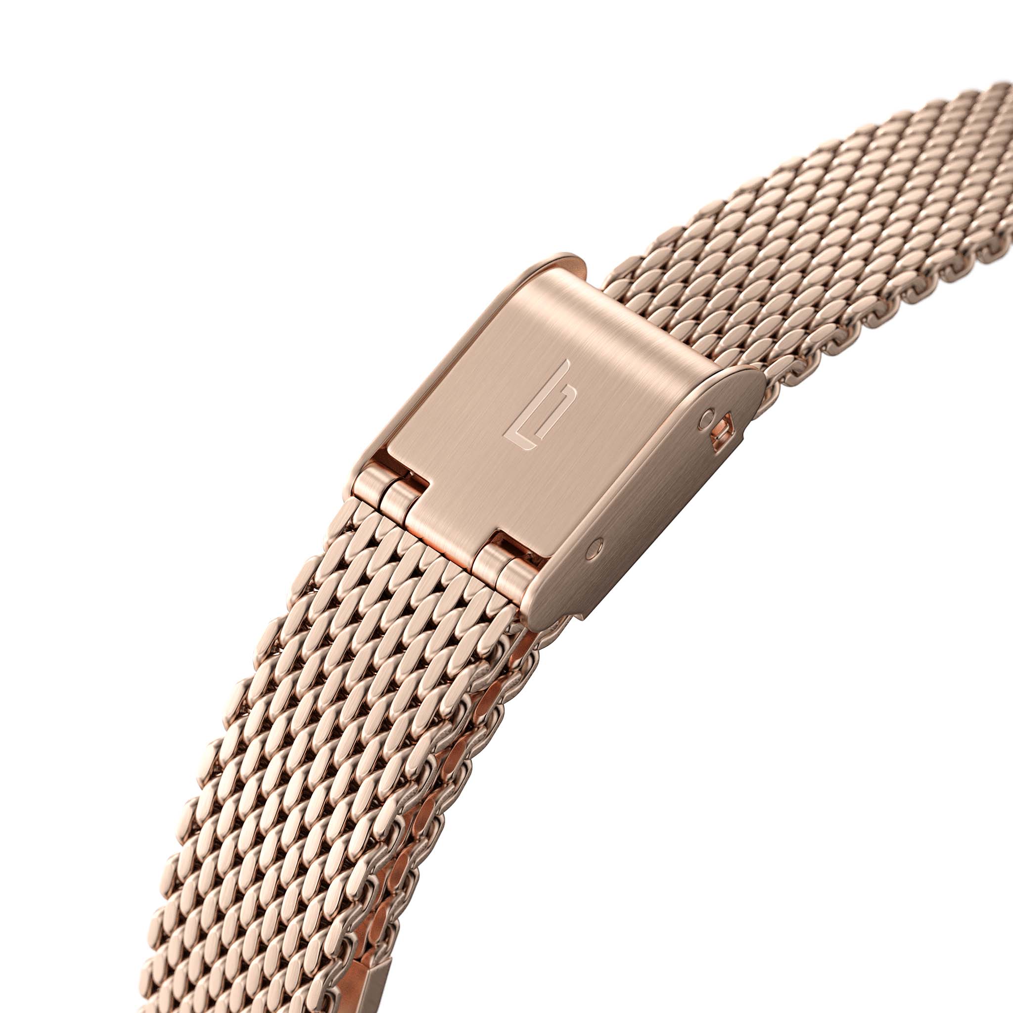lilienthal-berlin-mesh-armband-rosegold-brushed-uhrenarmband image 2