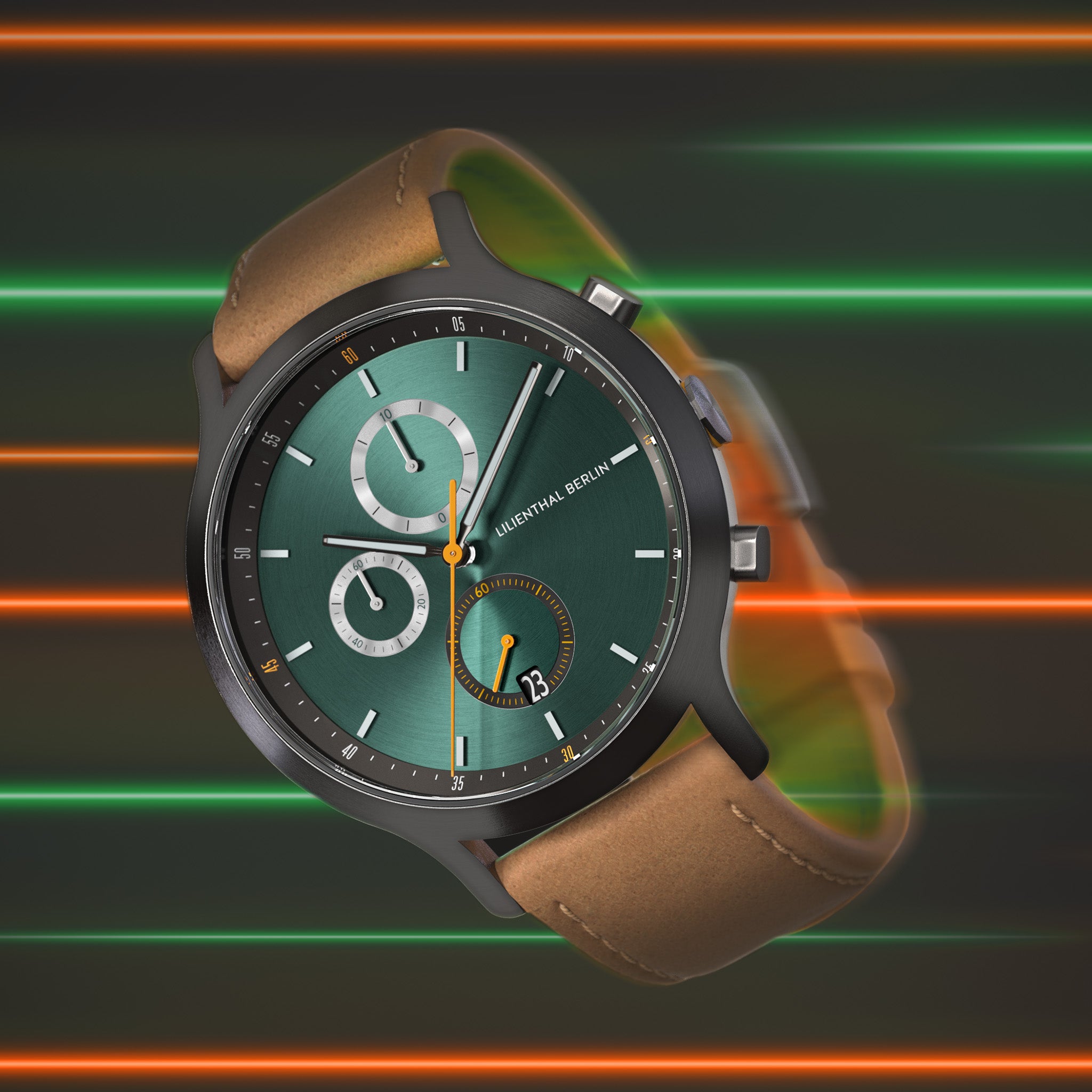 lilienthal-berlin-chronograph-armbanduhr-getaway-green-racing-green image 3