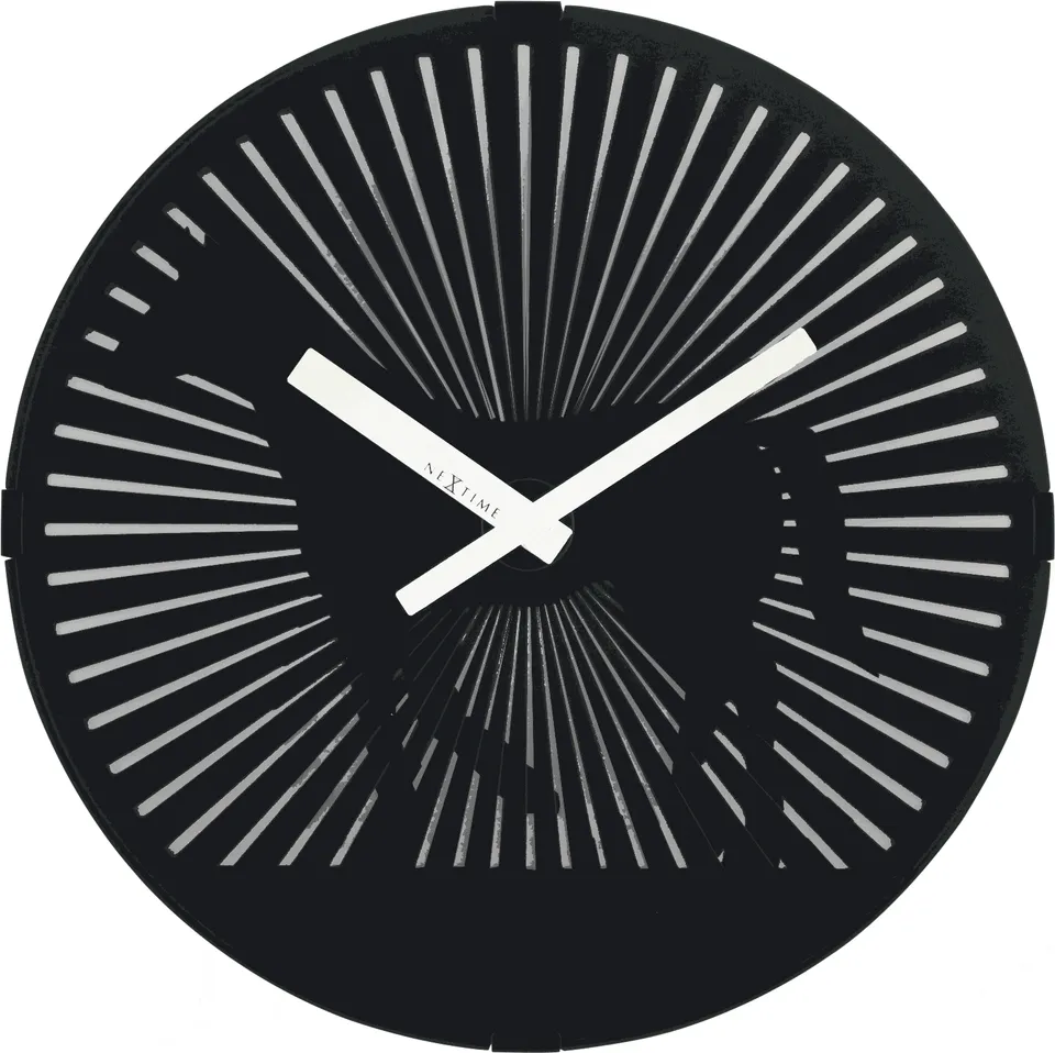 nextime-walking-horse-wanduhr-30-5-cm-kunststoff-schwarz-bewegungseffekt-leise-d image 1