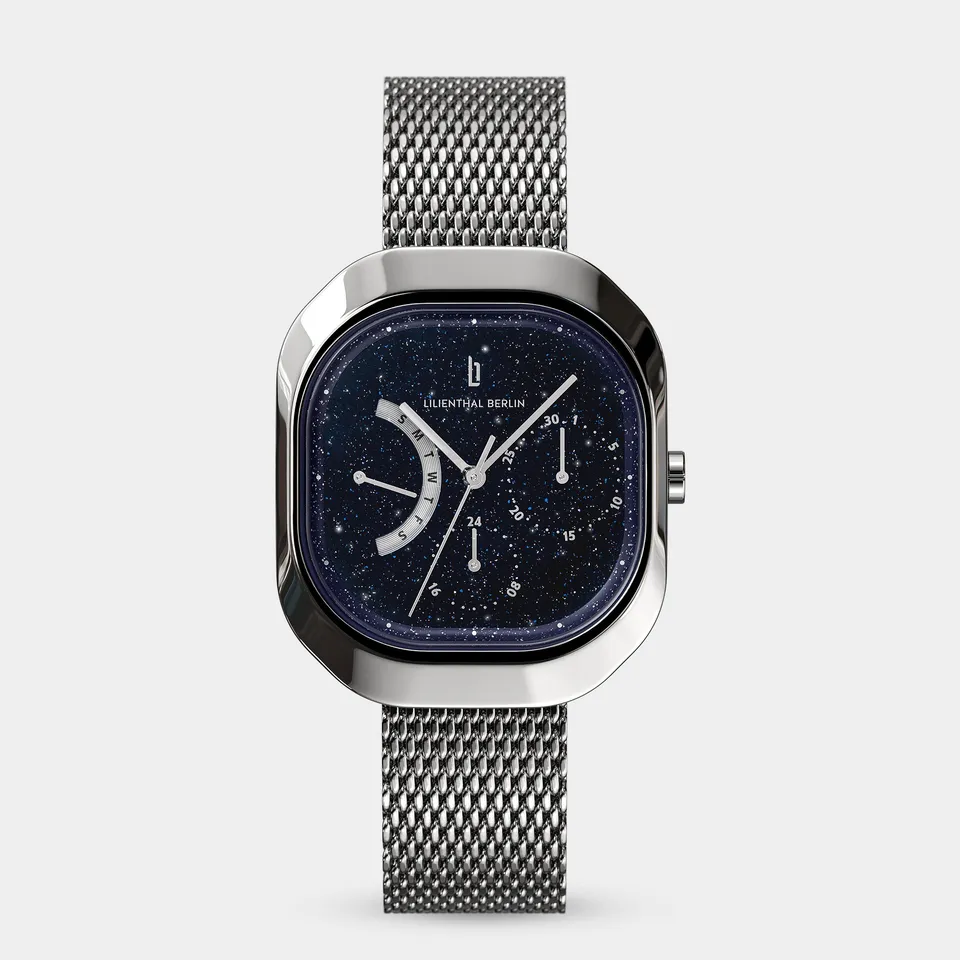 lilienthal-berlin-multimatica-midnight-sky-armbanduhr-eckig image 1
